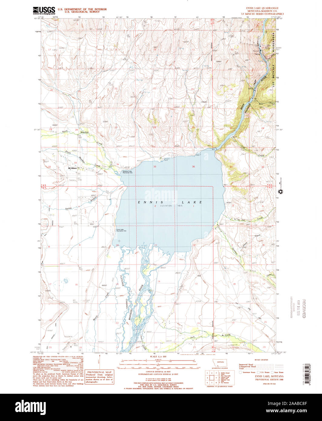 Ennis montana map Cut Out Stock Images & Pictures Alamy
