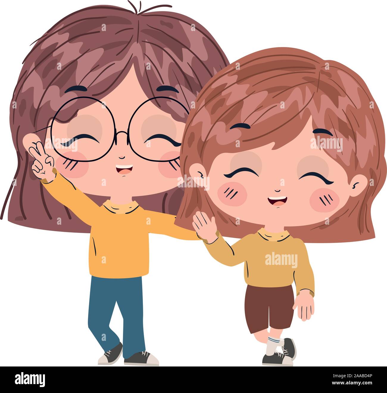 Isolated girls cartoons vector design Stock Vector Image & Art - Alamy