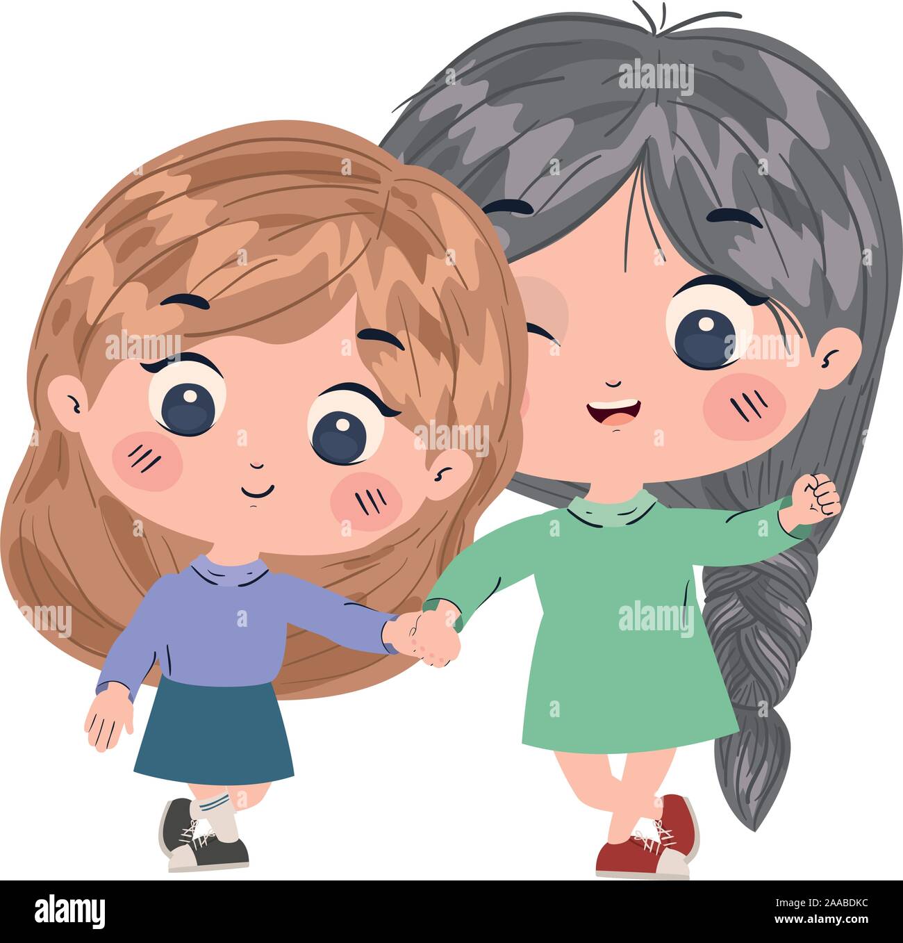 Isolated girls cartoons vector design Stock Vector Image & Art - Alamy