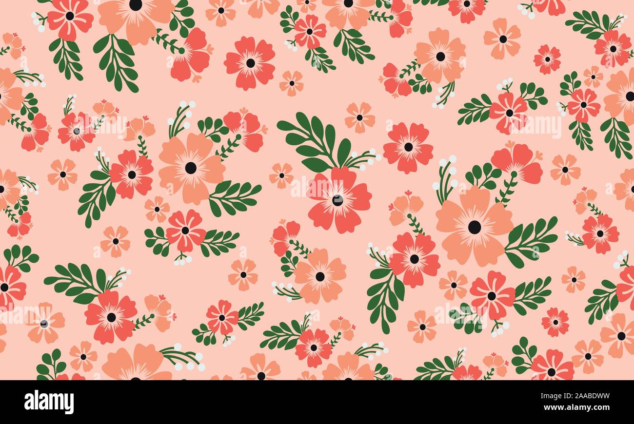 Cute dark peach flower design, isolated on light peach background Stock Vector Image & Art Alamy