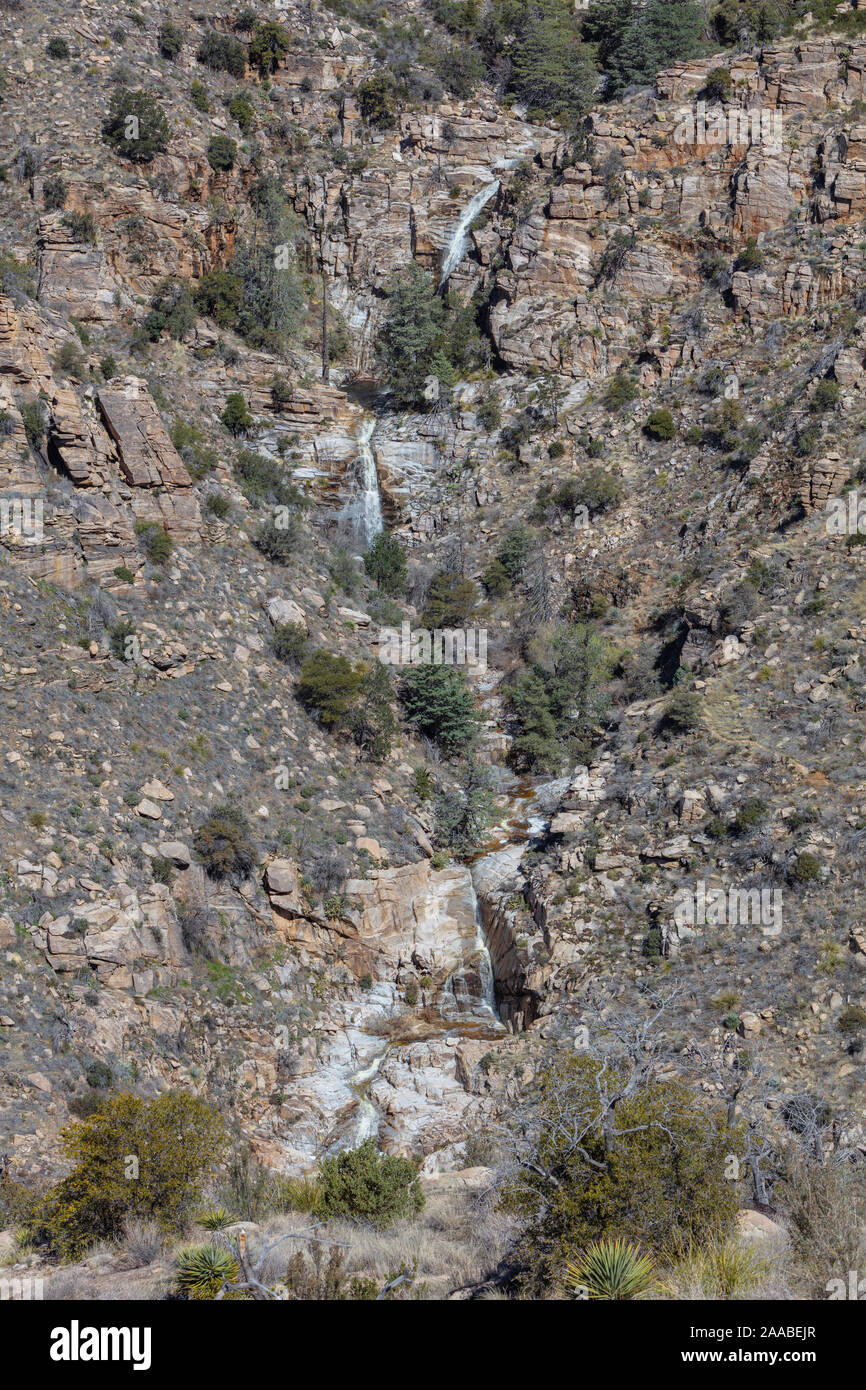 Seven Cataracts Viewpoint, Mt. Lemmon, AZ Stock Photo