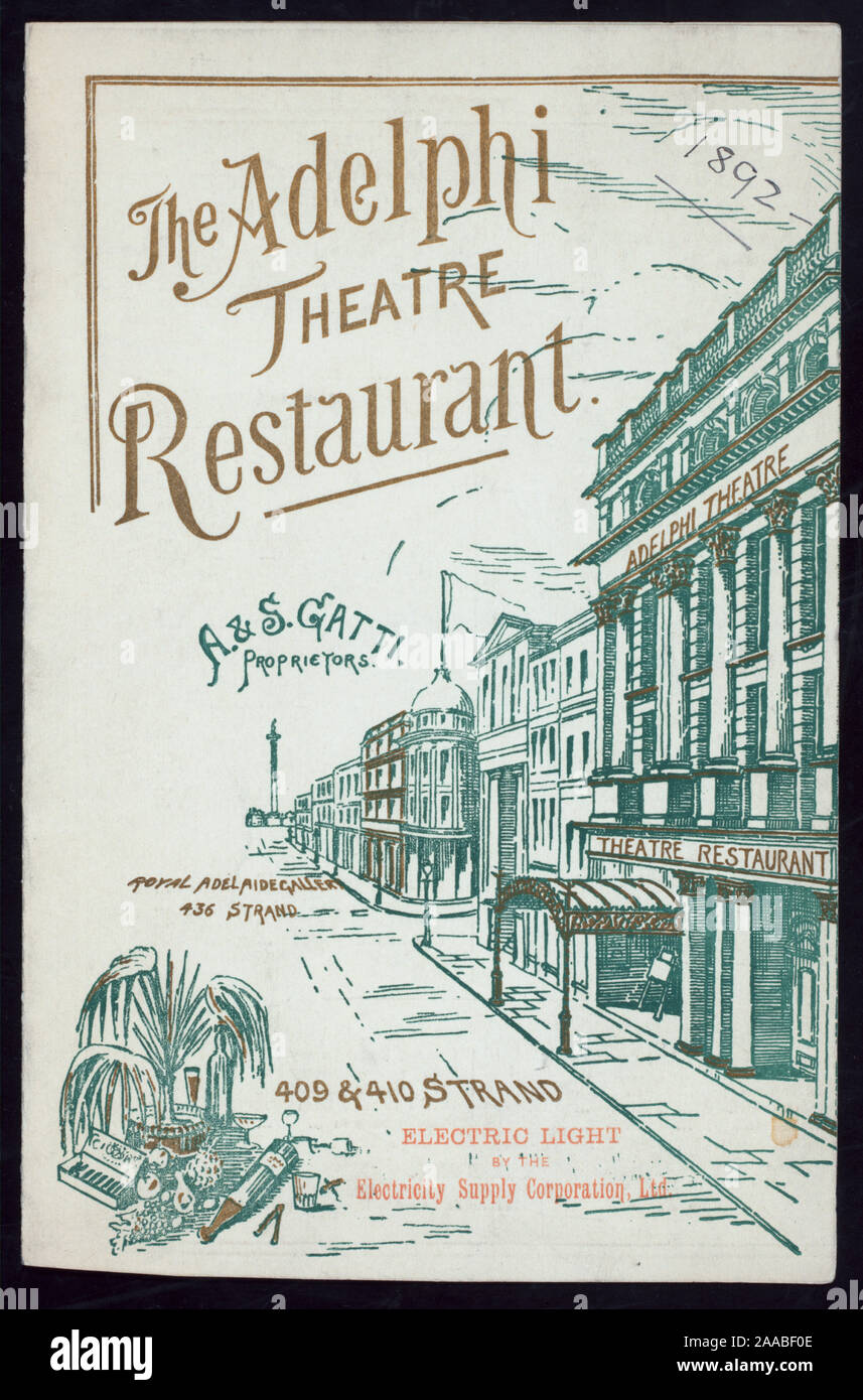 ILLUSTRATED INTERIOR OF ROYAL ADELPLHI THEATRE BOXES; DRAWING OF