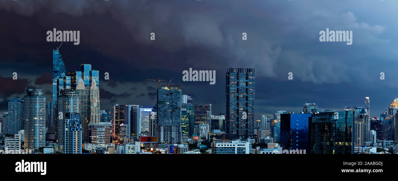 Bangkok Monsoon Season Storm Stock Photo