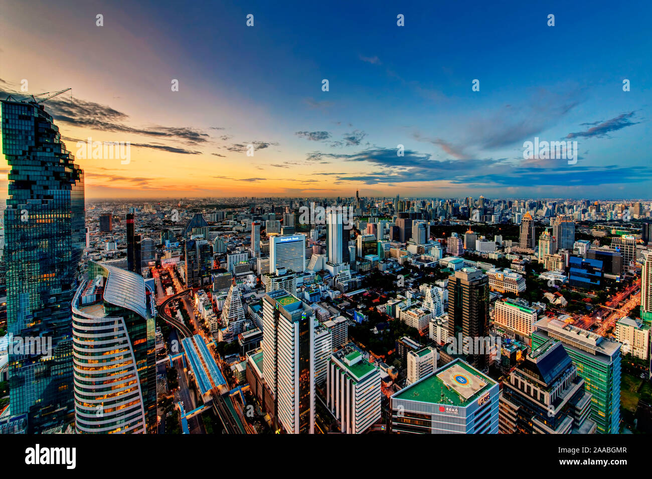 Bangkok Mahanakhon Cityscape Stock Photo