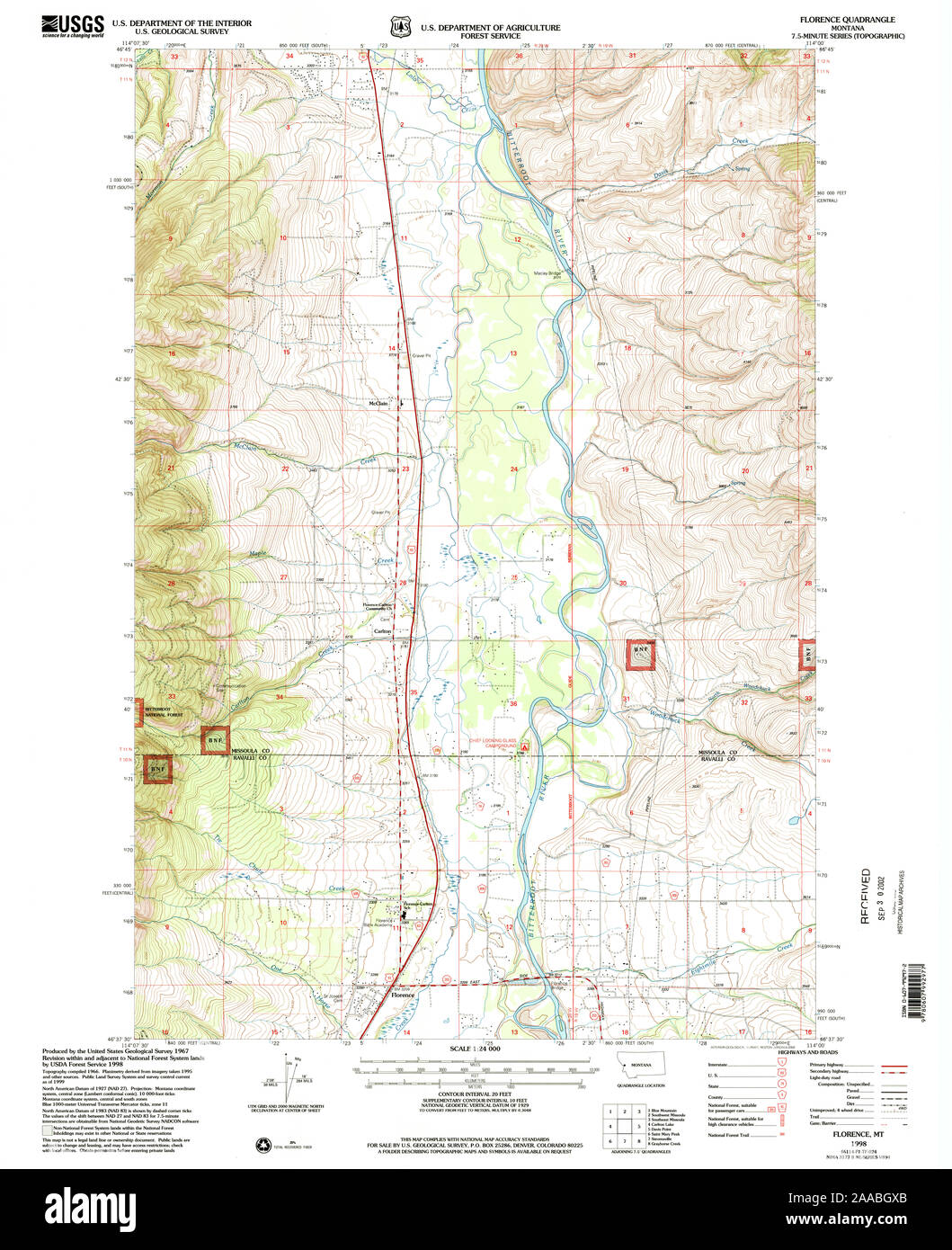 Map of florence montana hires stock photography and images Alamy