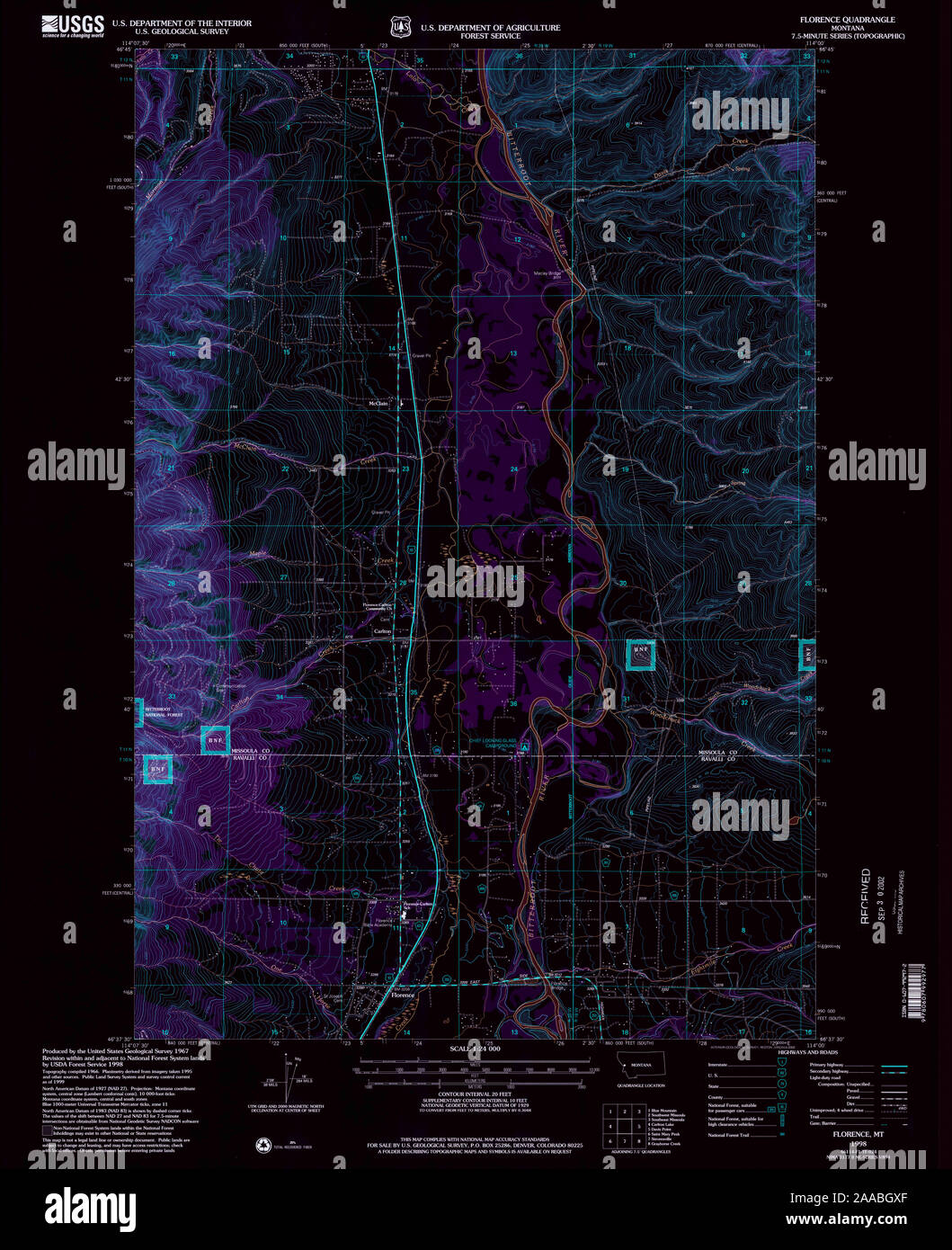 Florence montana map hires stock photography and images Alamy