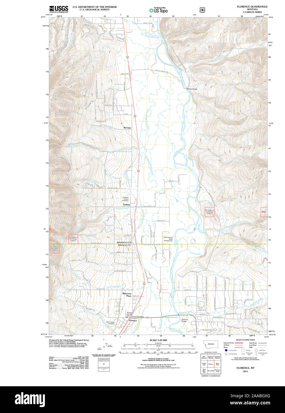 Florence montana map hires stock photography and images Alamy