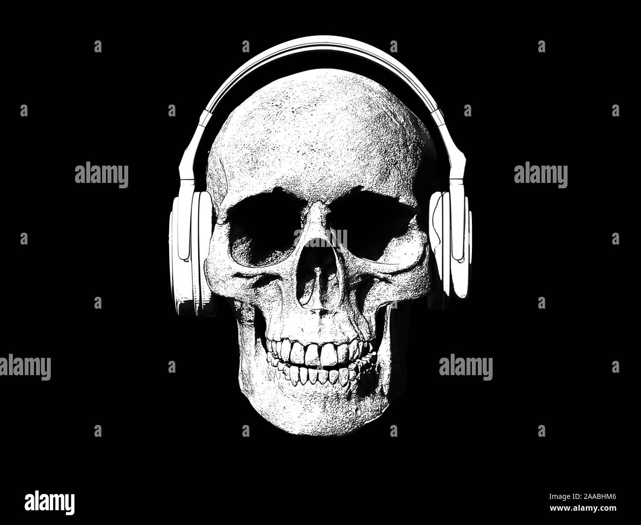Skull With Headphones Icon / Comes in multiple formats suitable for screen and print. - Kalinag