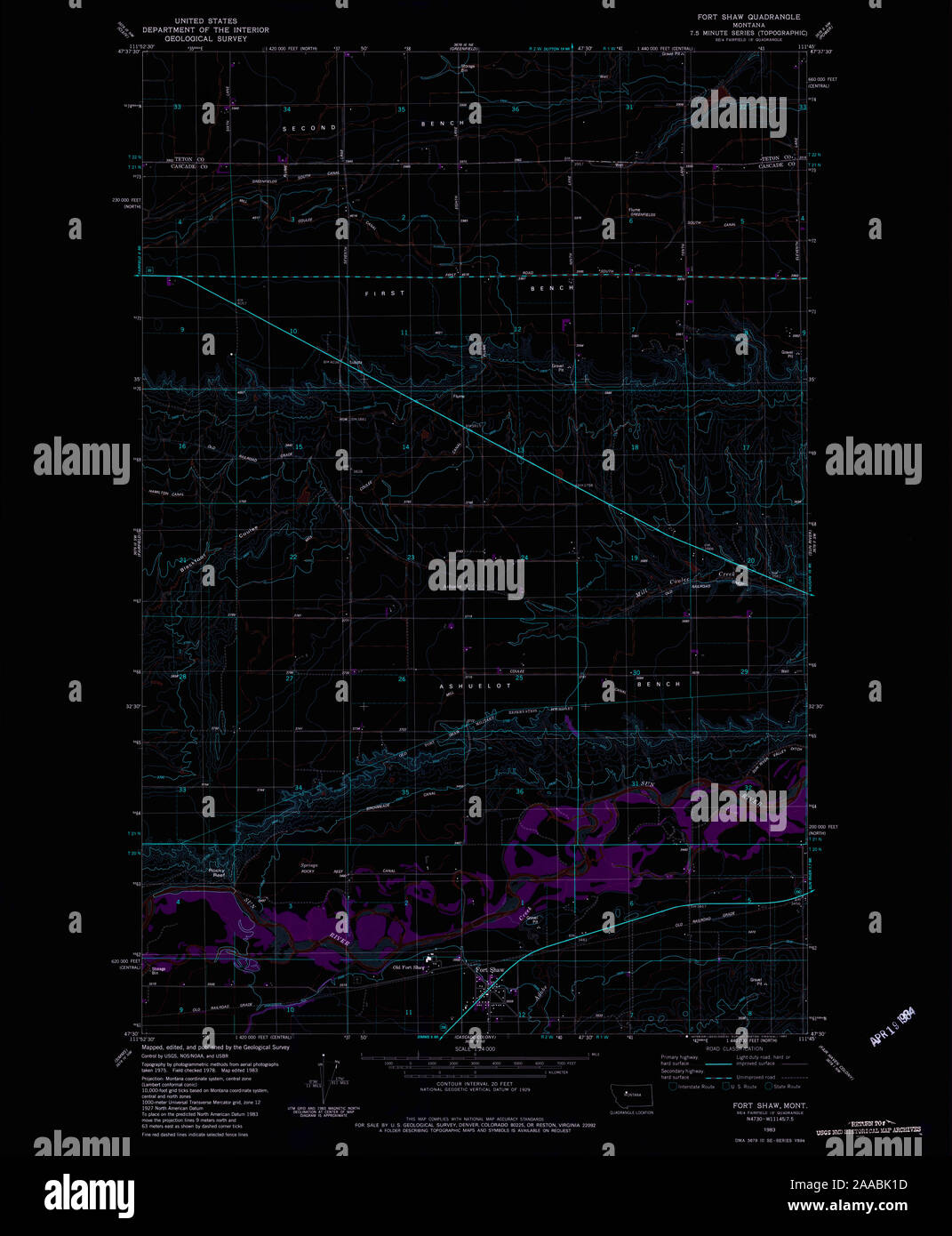 Map of fort shaw hires stock photography and images Alamy