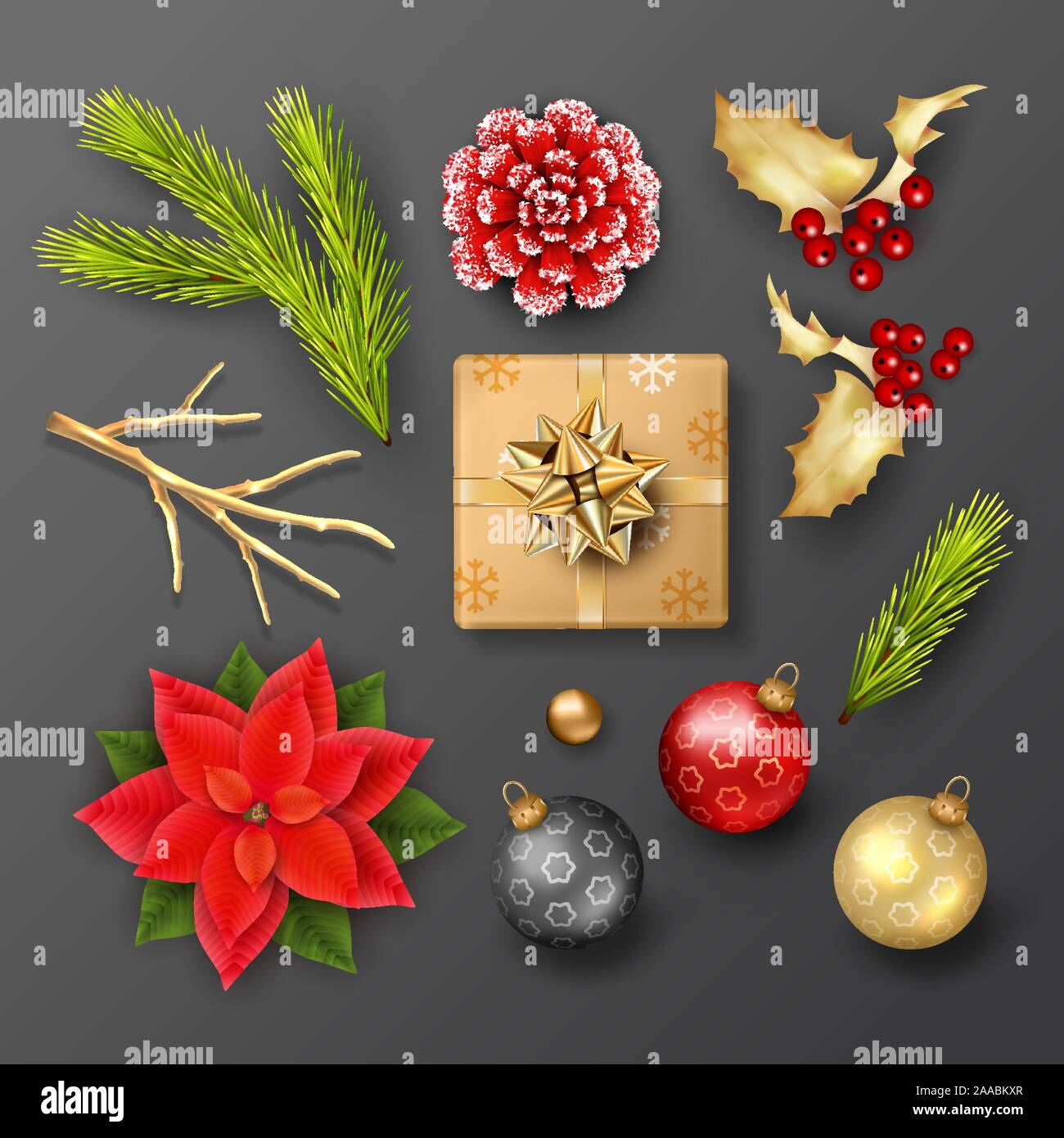 Set of Christmas Stock Vector Image &amp; Art - Alamy