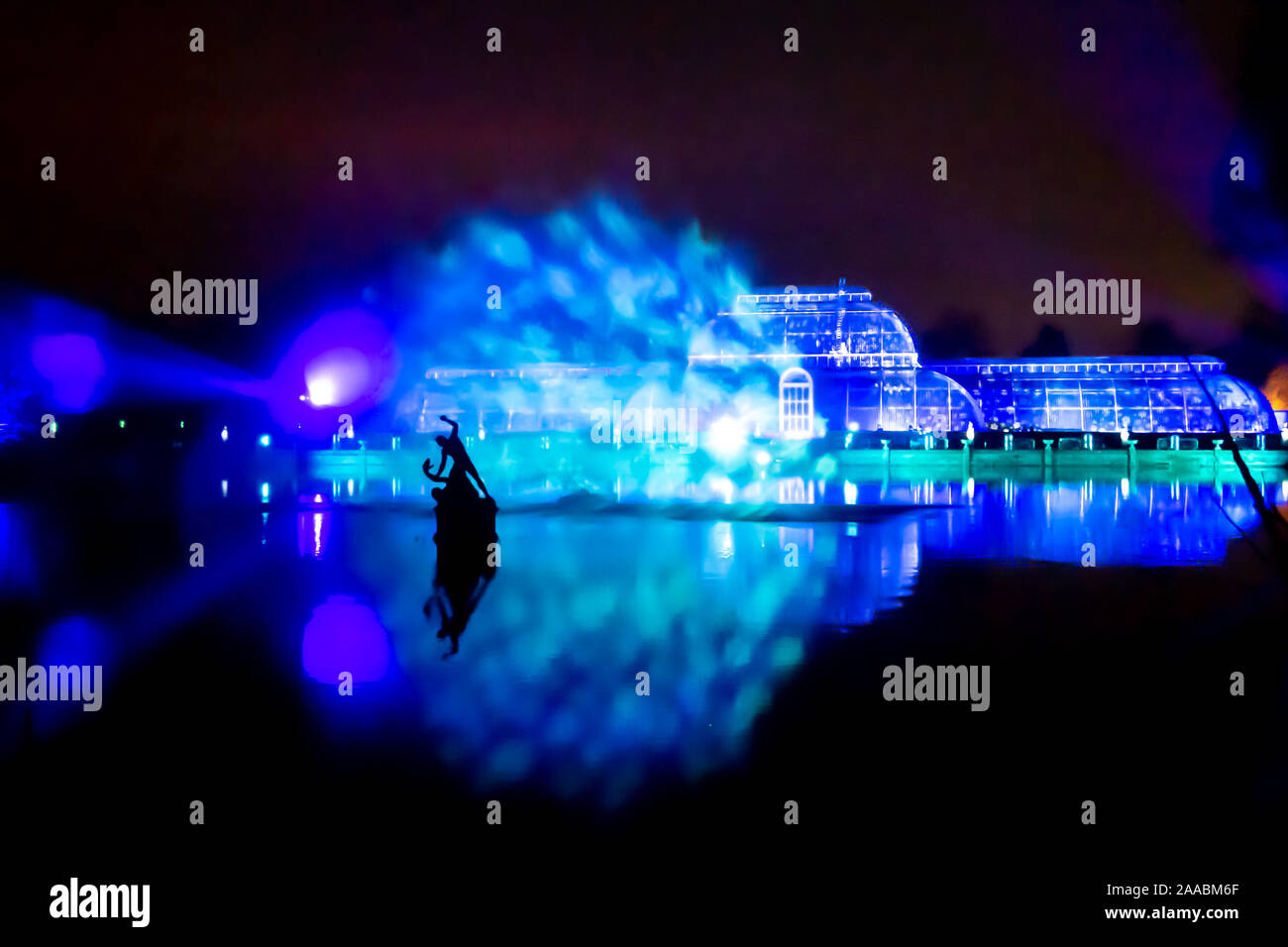 LONDON, ENGLAND, UK JANUARY 04 2019 Christmas lights display at