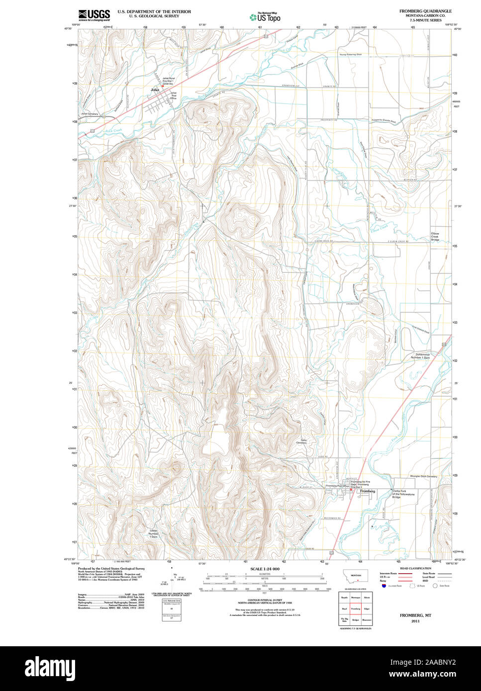 Fromberg montana map Cut Out Stock Images & Pictures Alamy