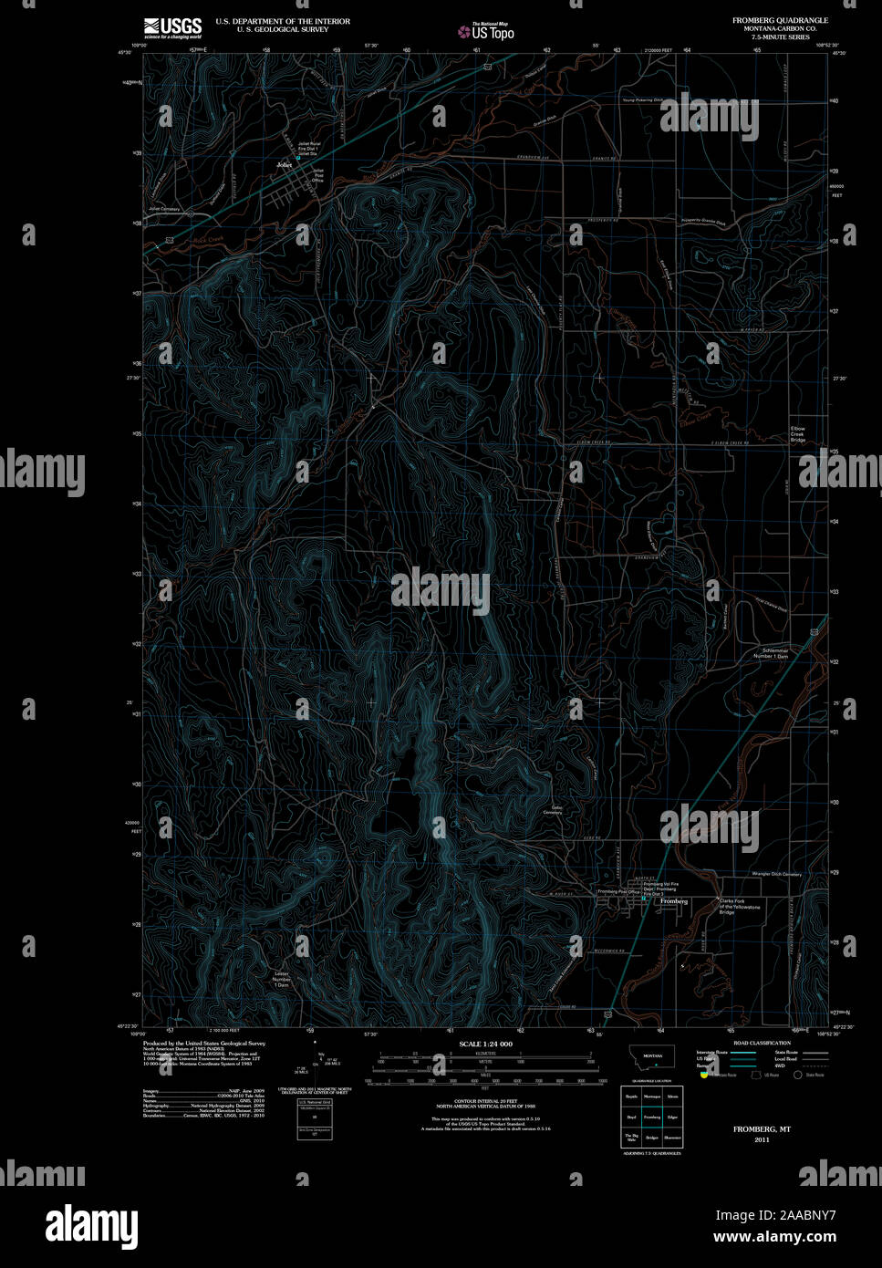 Map of fromberg montana hires stock photography and images Alamy