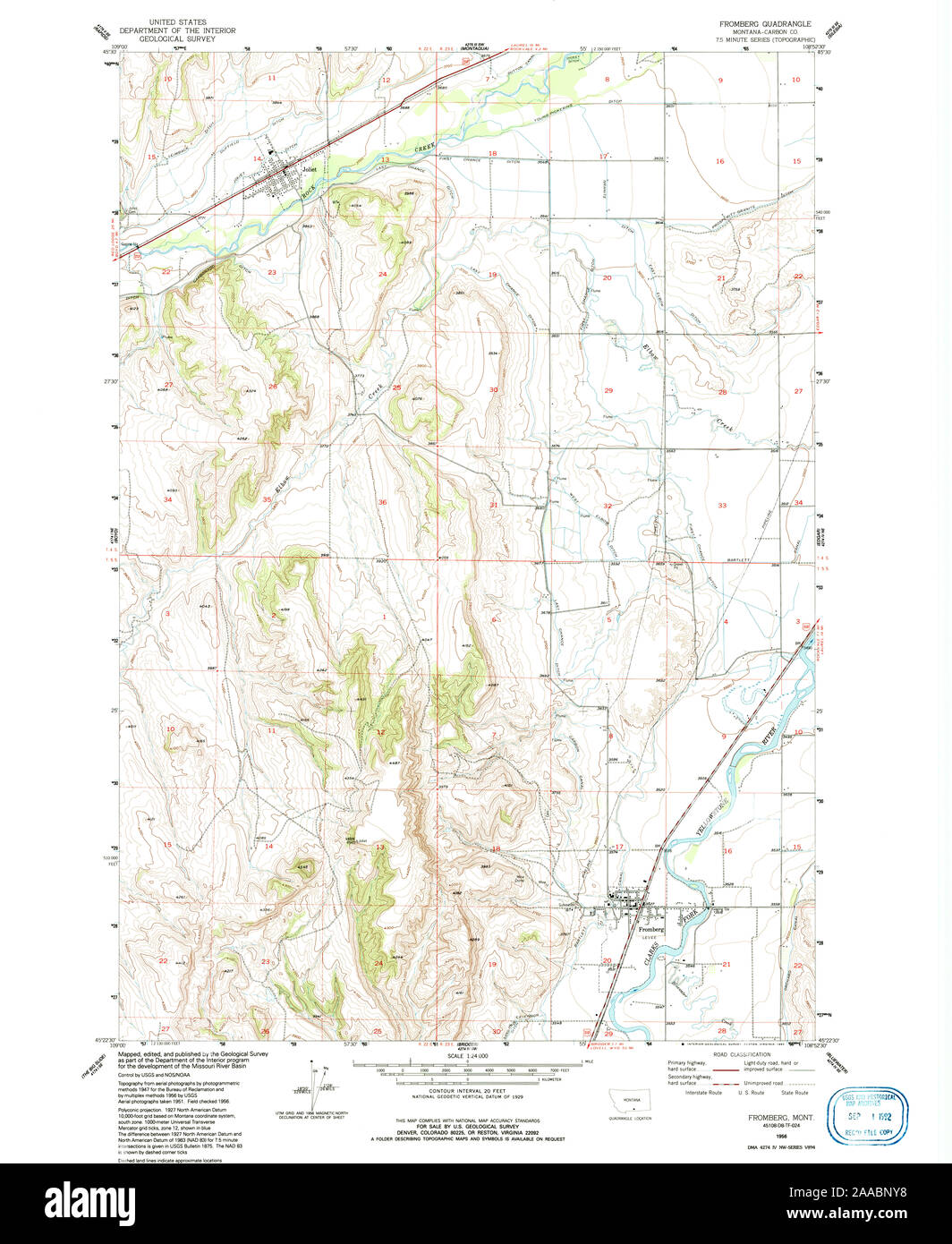 Map of fromberg montana hires stock photography and images Alamy