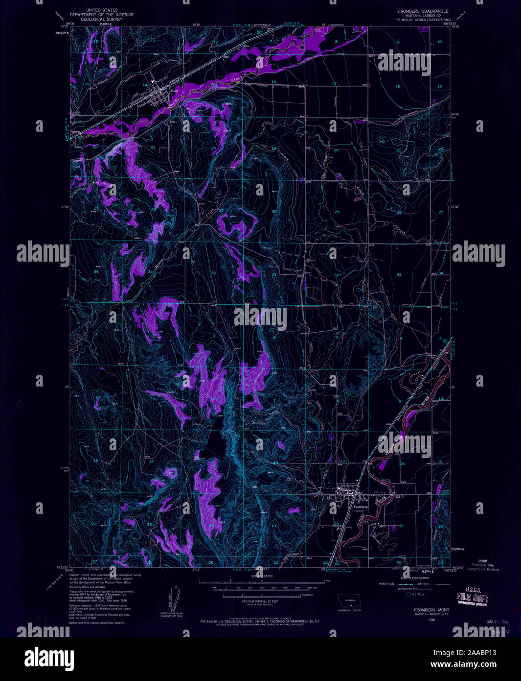Fromberg montana map hires stock photography and images Alamy