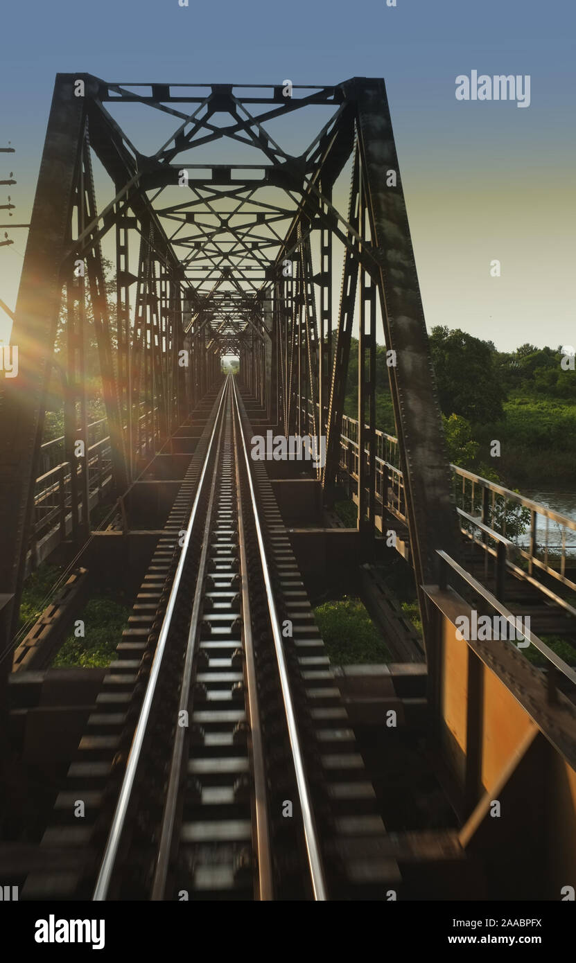 Old draw bridge in Northern Railway Thailand Stock Photo - Alamy