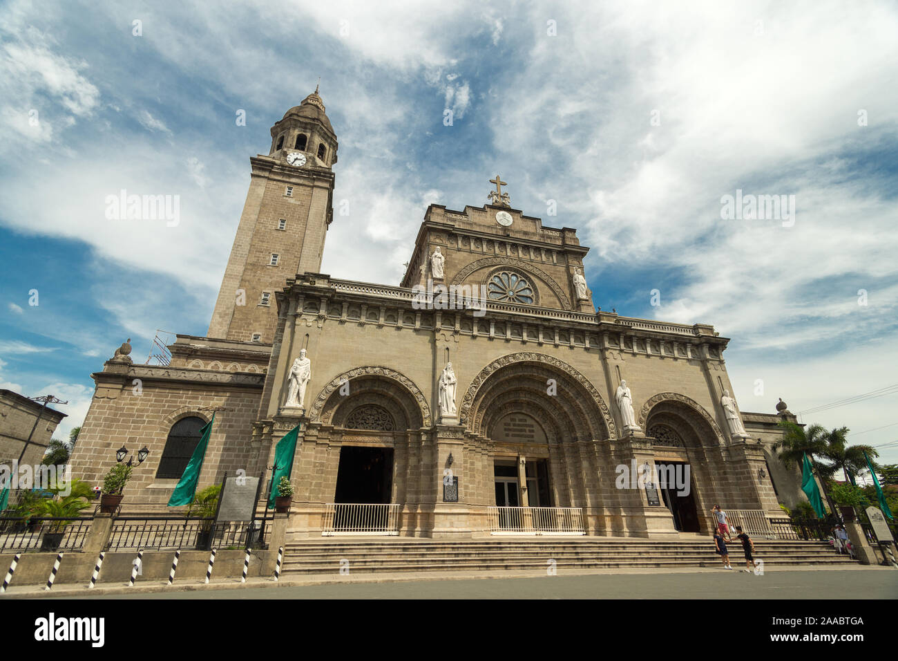 Manila, Philippines - July 7, 2017: View of Manila Cathedral, build in 1571 Stock Photo