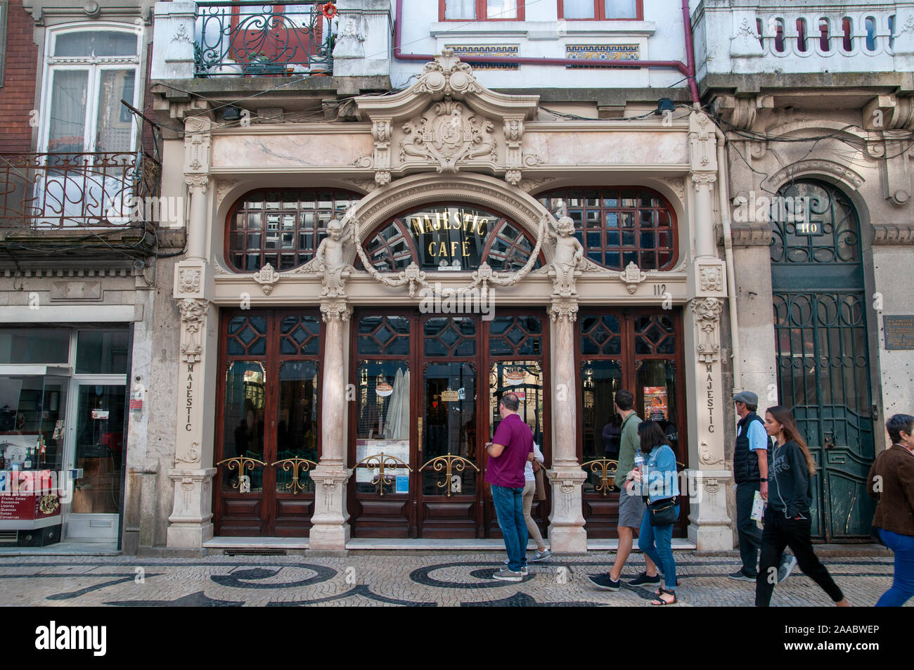 Majestic Cafe historic landmark in Rua de Santa Catarina, Porto, Portugal Stock Photo
