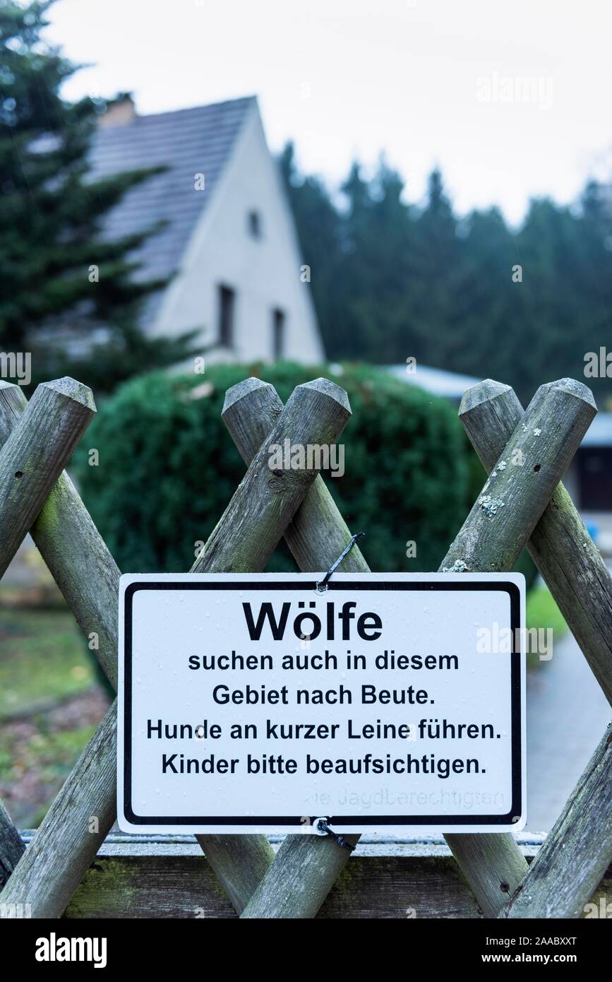 Wolf Warning Sign High Resolution Stock Photography and Images - Alamy