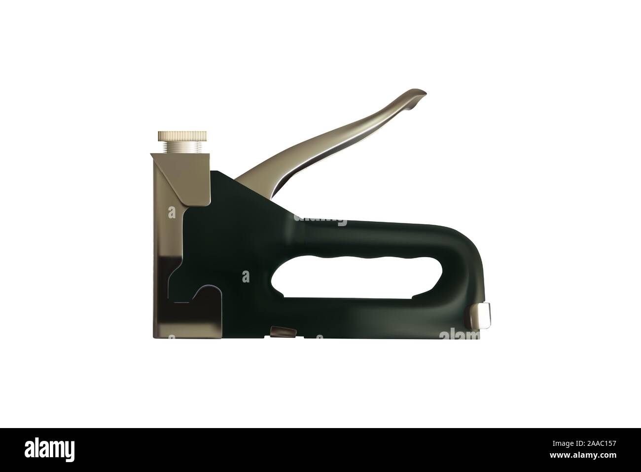 Construction stapler. Vector illustration. Working tools. Detailed realistic icon. Stock Vector