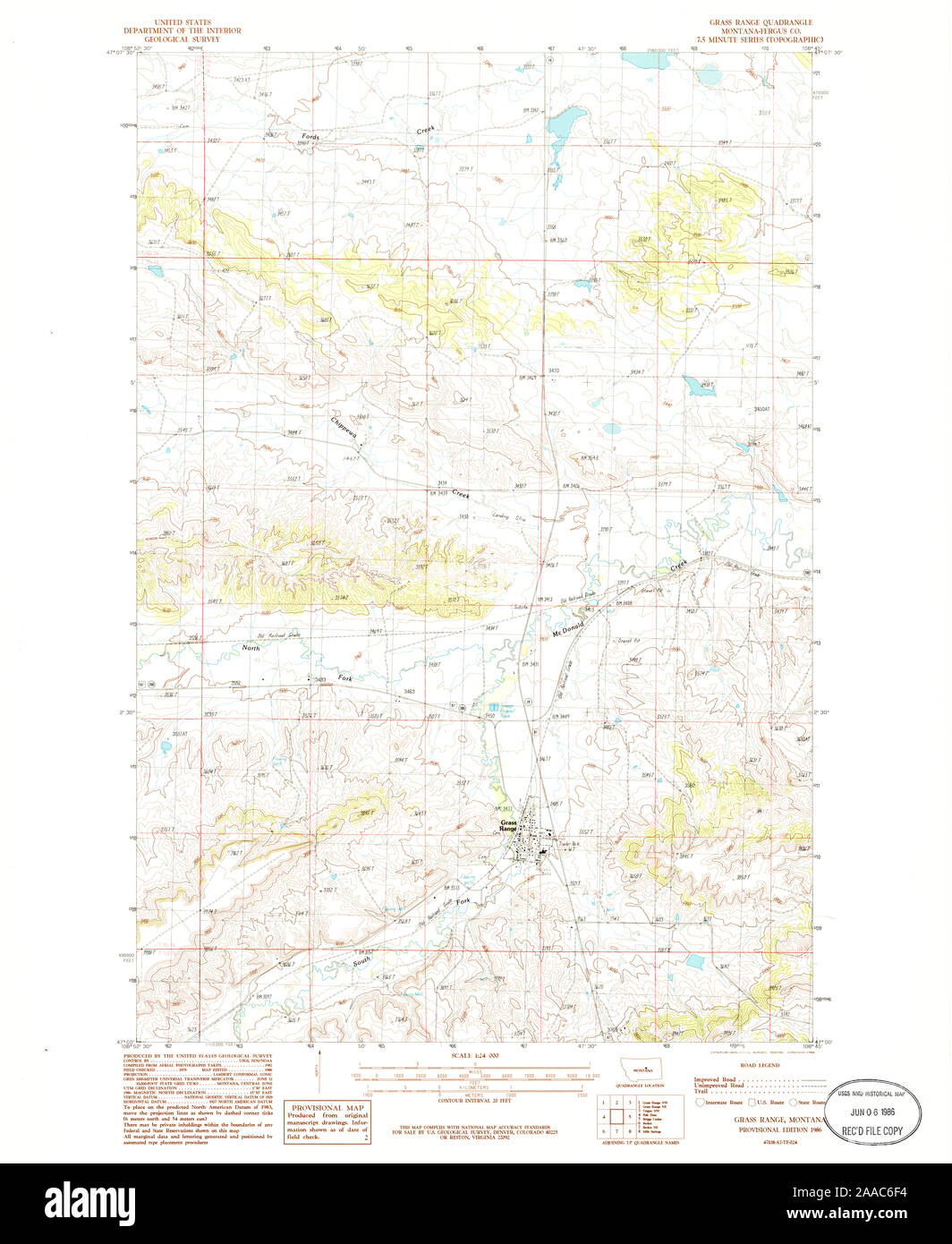 Map of grass range montana hi-res stock photography and images - Alamy