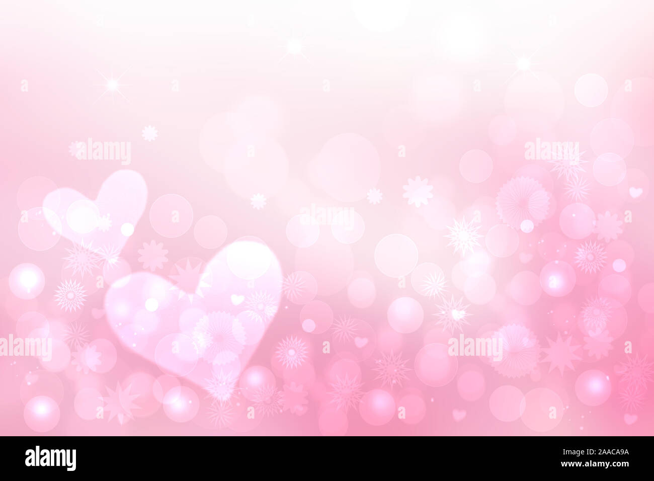Happy Valentines or wedding day. Abstract delicate love romantic holiday  gradient pink orange background with a couple of large hearts. Template for  c Stock Photo - Alamy