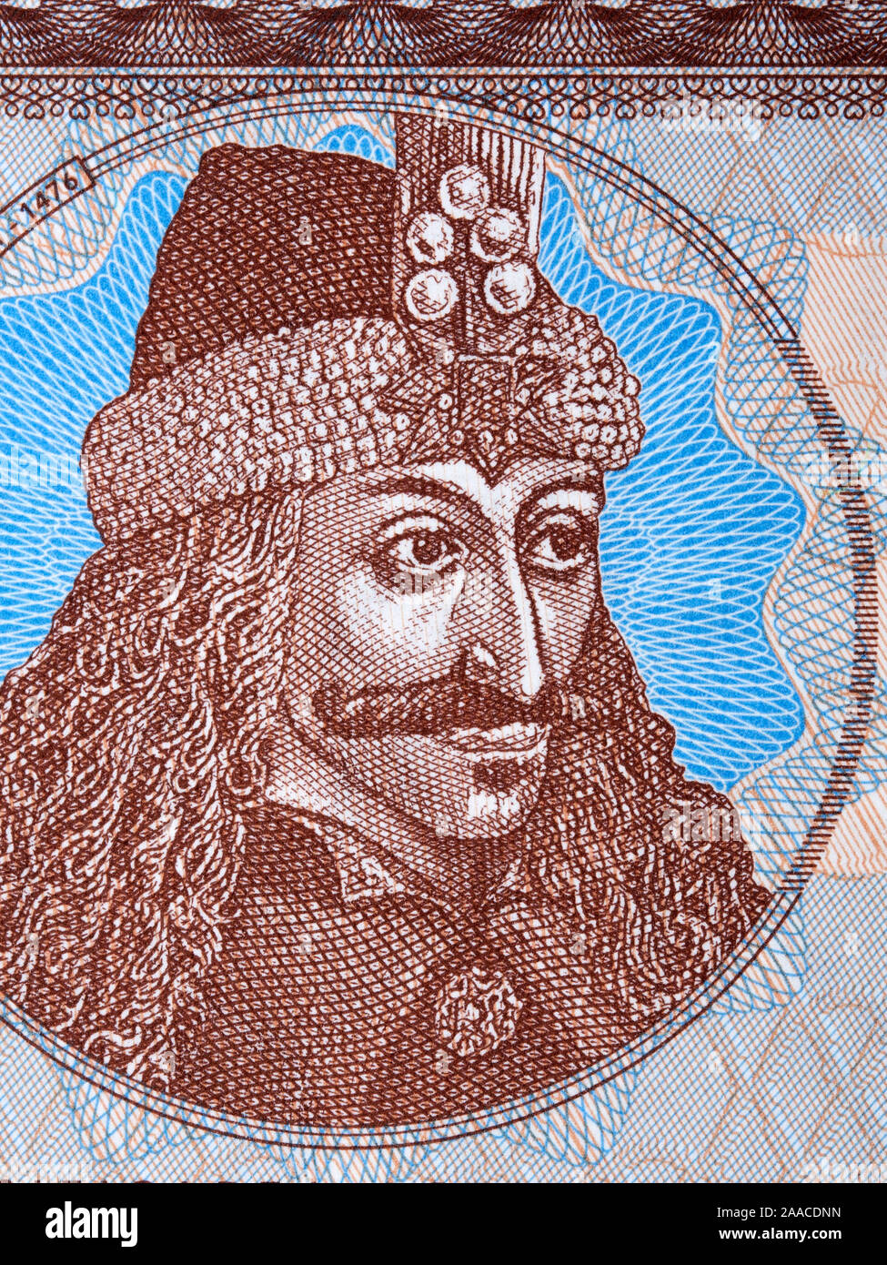 Vlad Tepes a portrait from collector's banknote Stock Photo