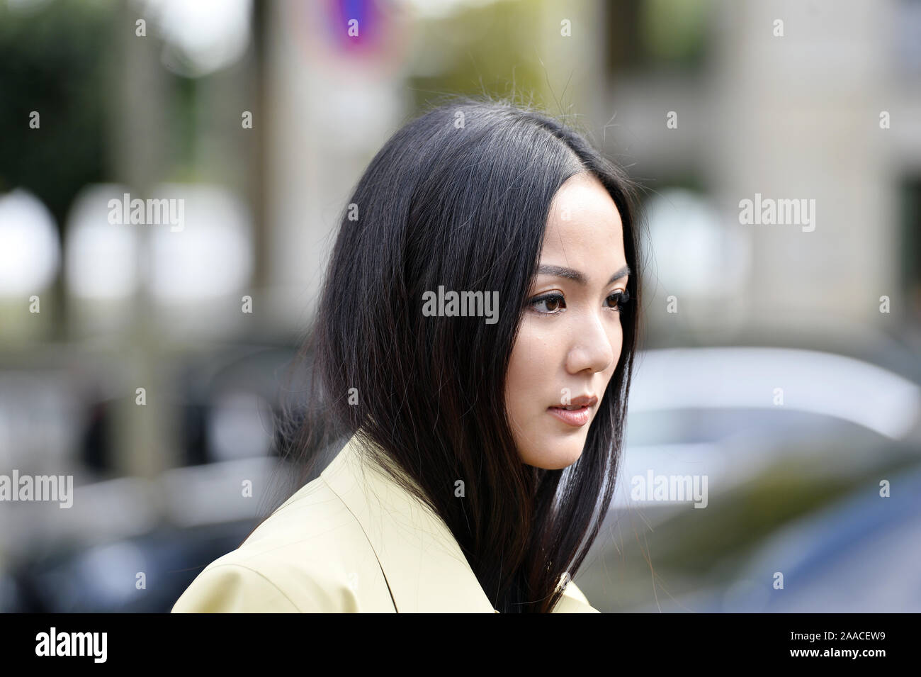 Yoyo Cao Paris Fashion Week 2019 2020 France Stock Photo