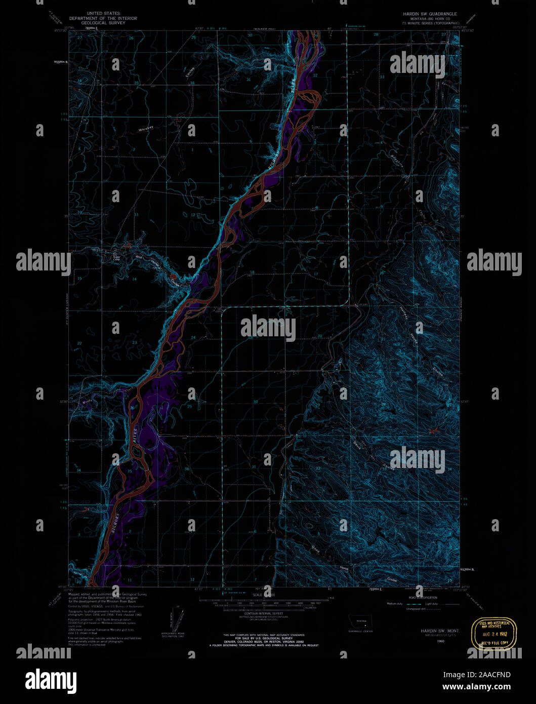 Hardin montana map hires stock photography and images Alamy
