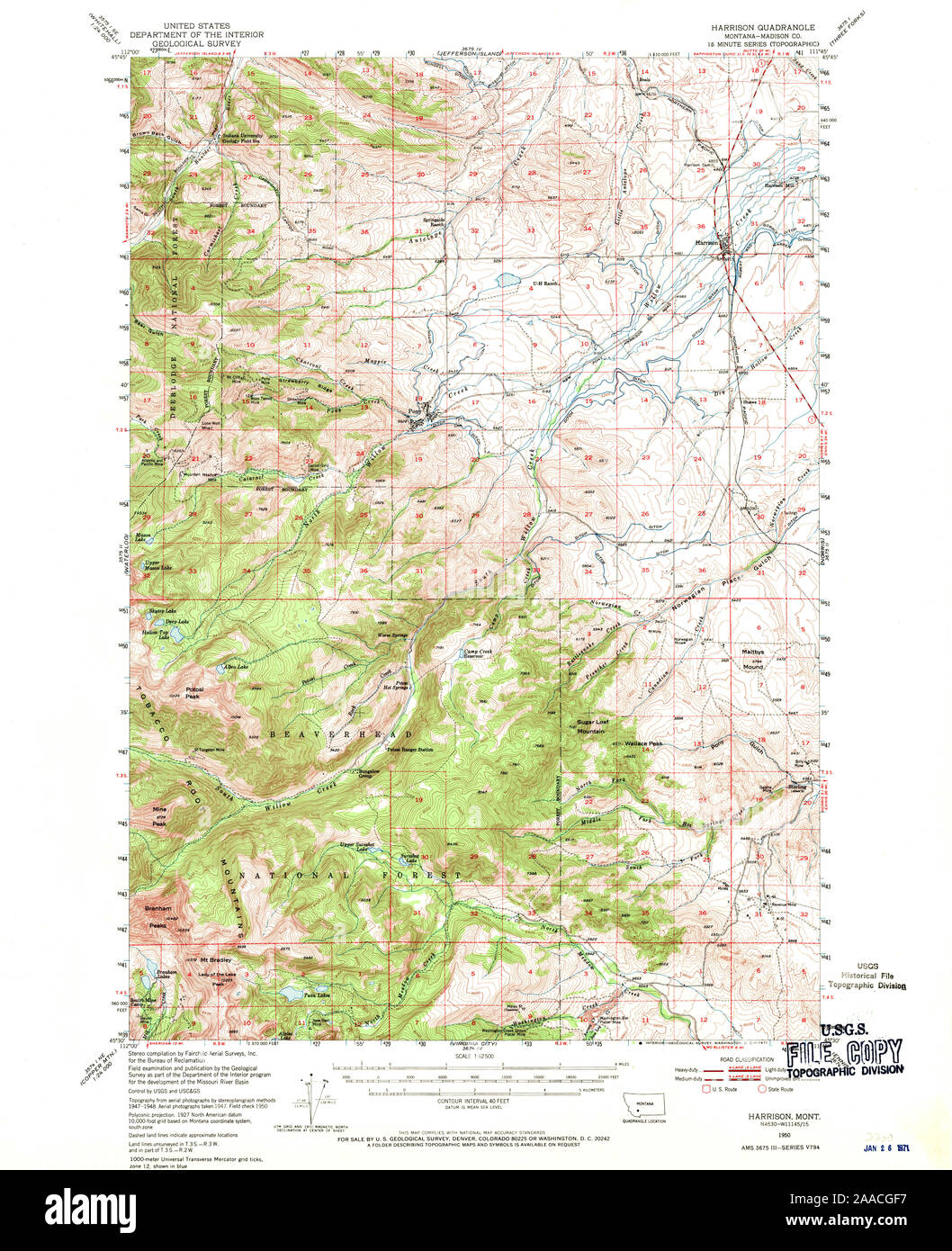 Fort Harrison Montana Map Map Of Harrison Montana High Resolution Stock Photography And Images - Alamy