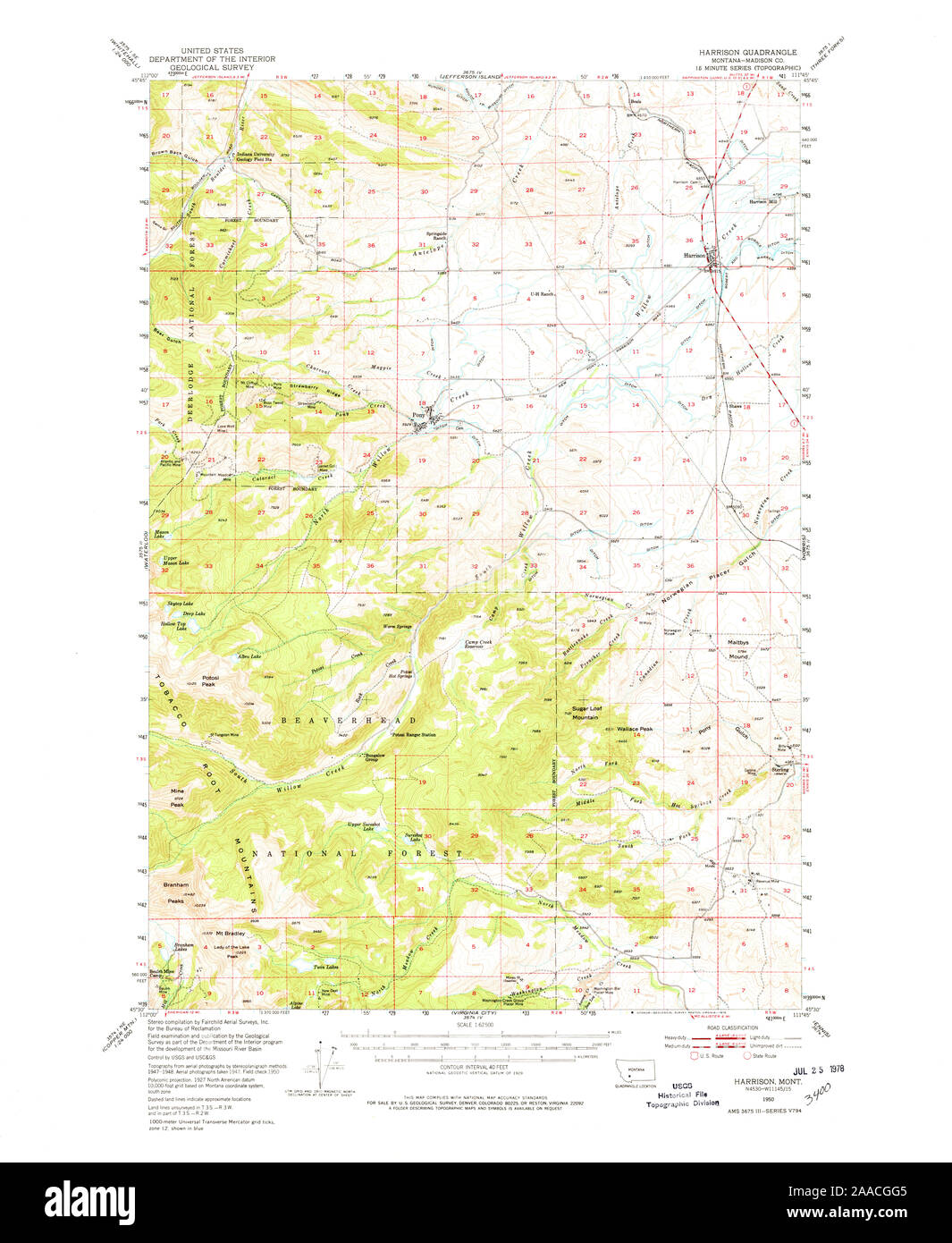 Fort Harrison Montana Map Map Of Harrison Montana High Resolution Stock Photography And Images - Alamy