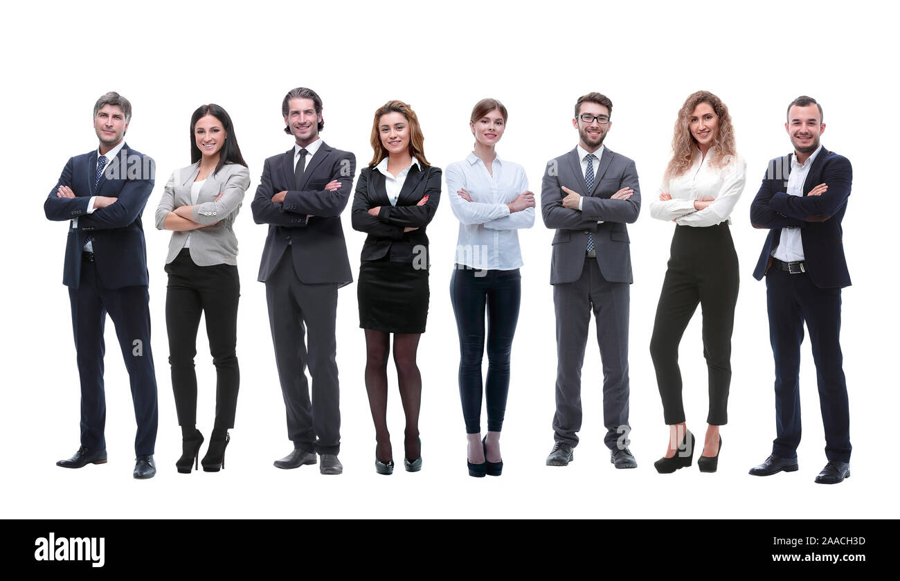 group of young successful entrepreneurs standing in a row Stock Photo ...
