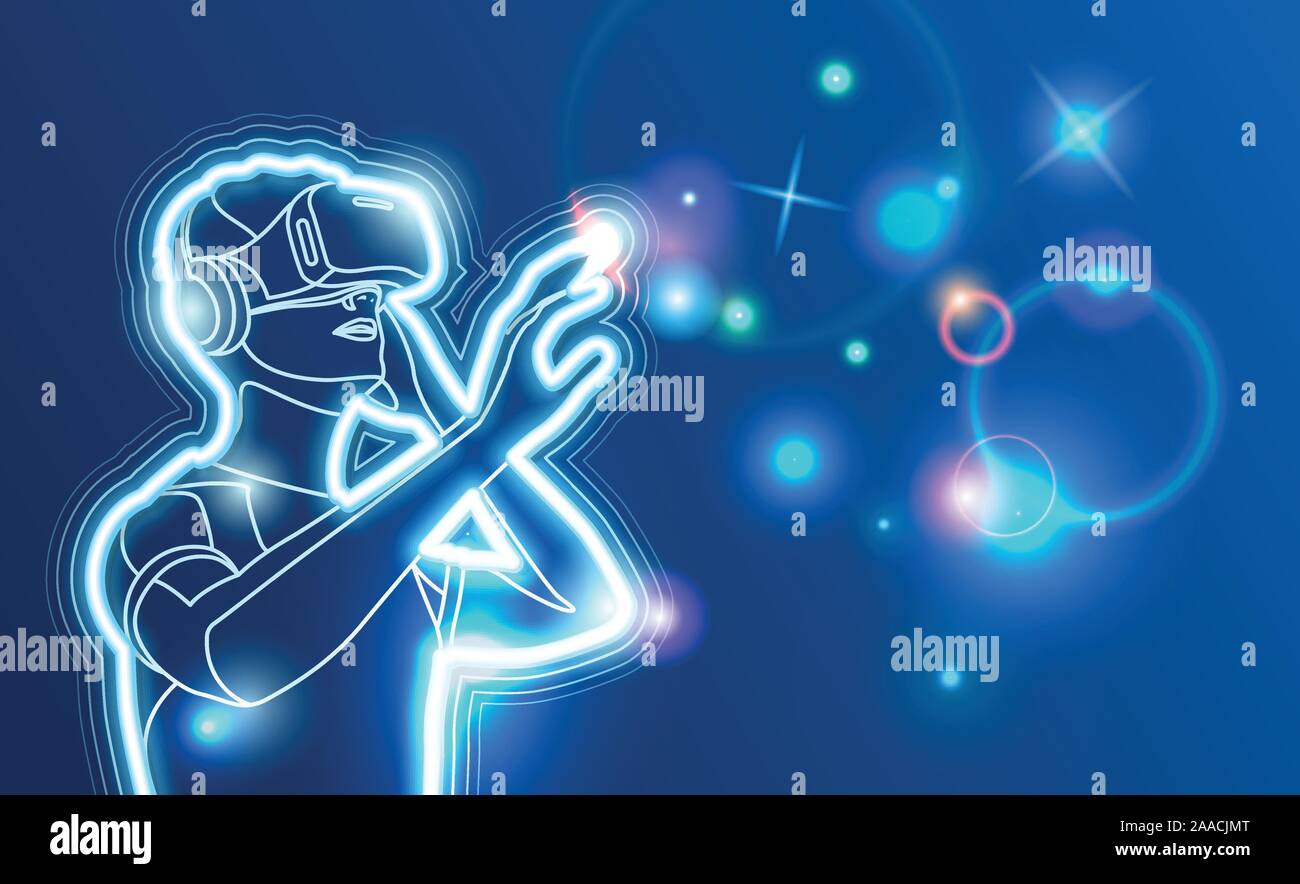 Virtual Augmented Reality Stock Vector Image & Art Alamy