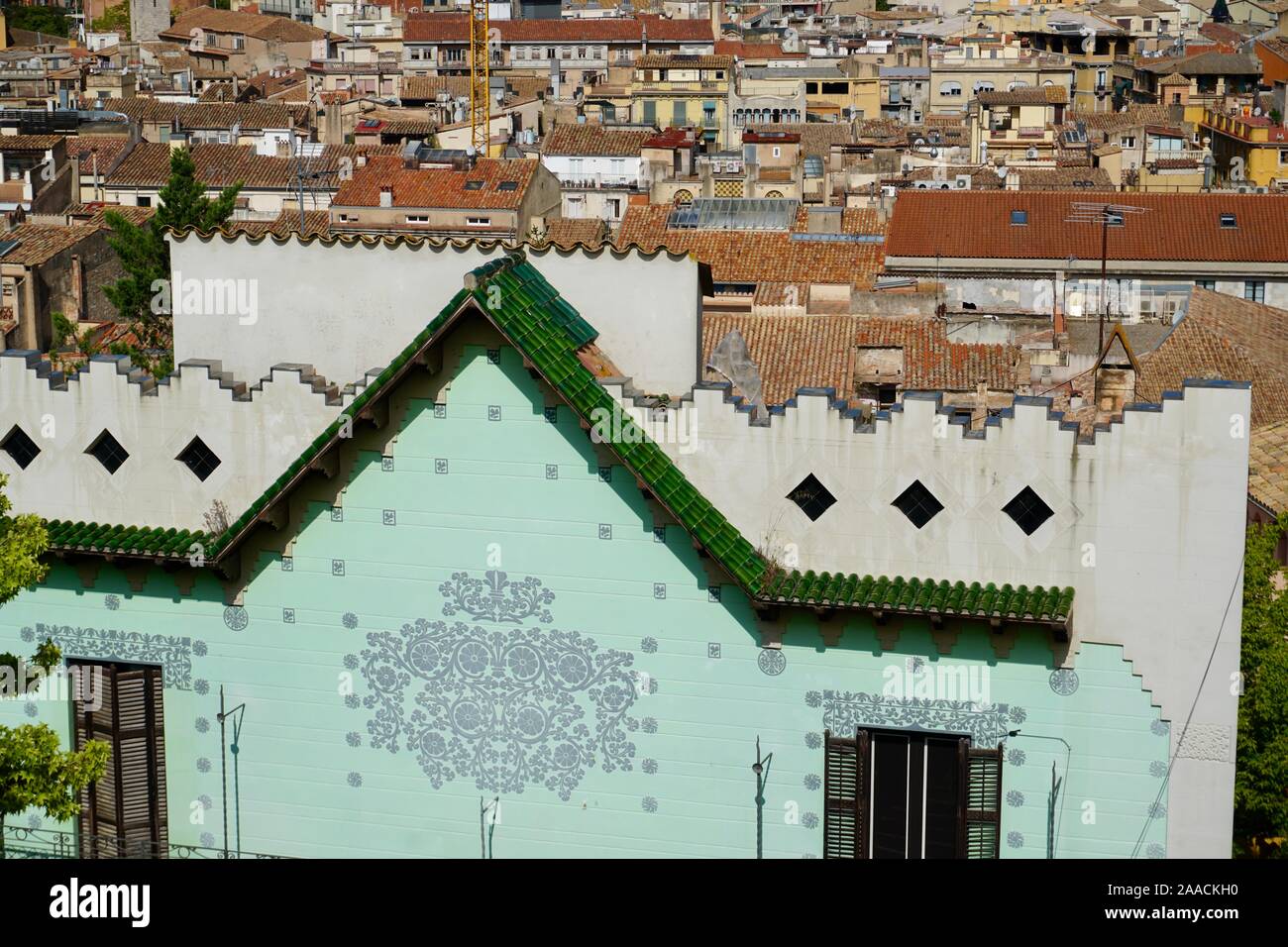 Roof tops in Girona, Cataluña, Spain Stock Photo