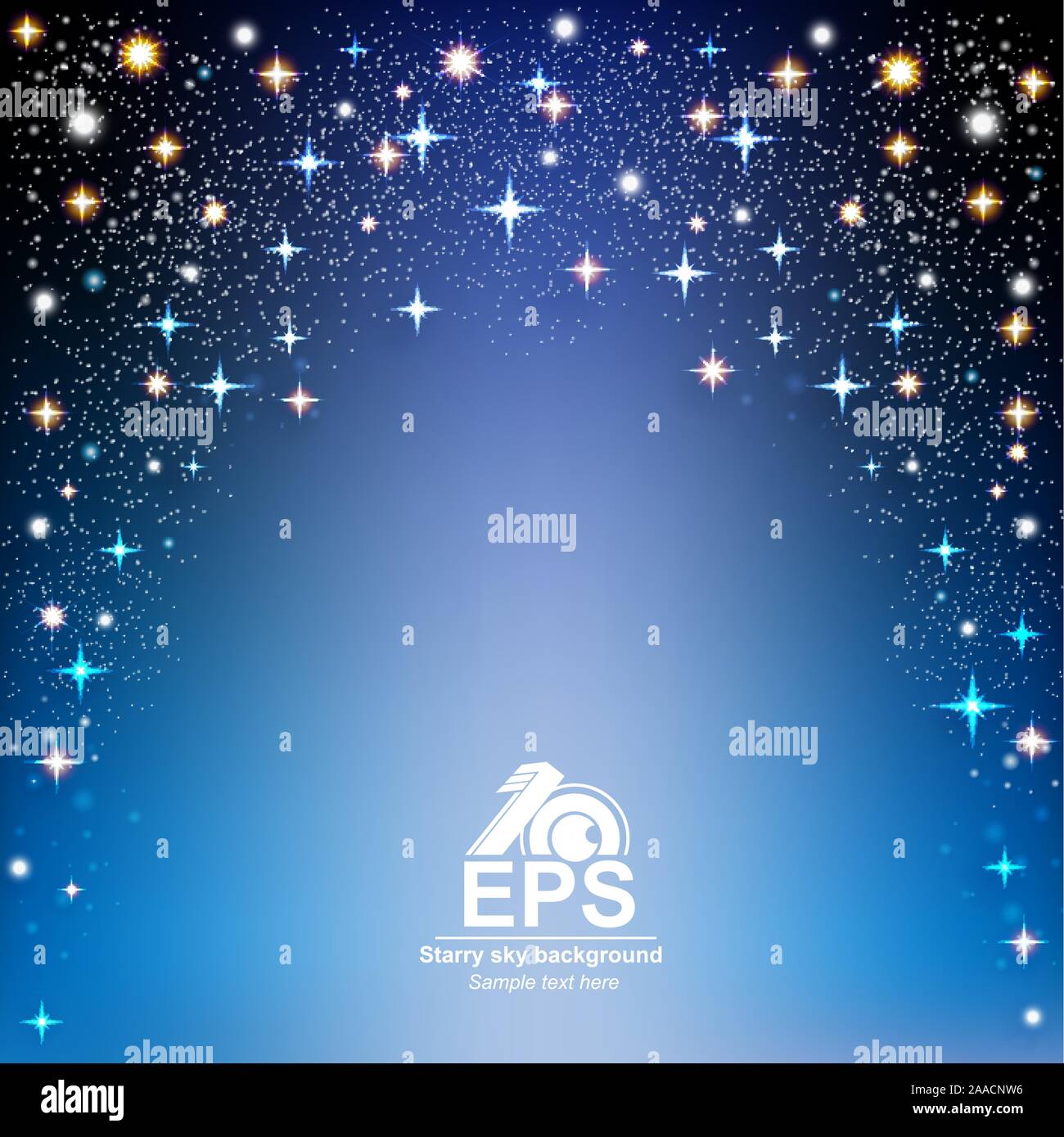 Blue starry sky on Stock Vector Images - Alamy