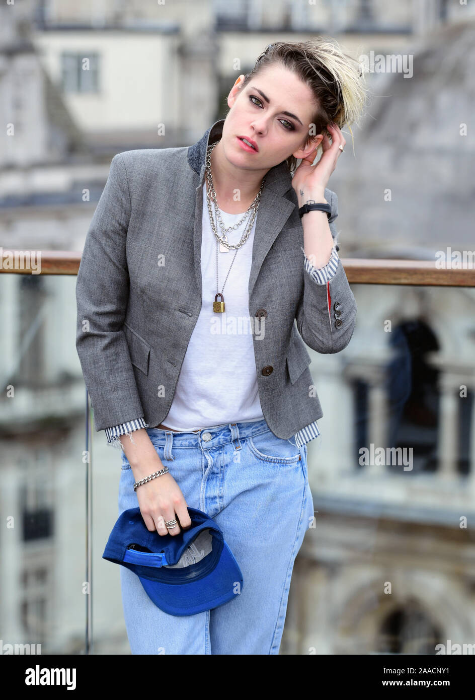 Kristen Stewart during the Charlie's Angels Photocall at the Corinthia