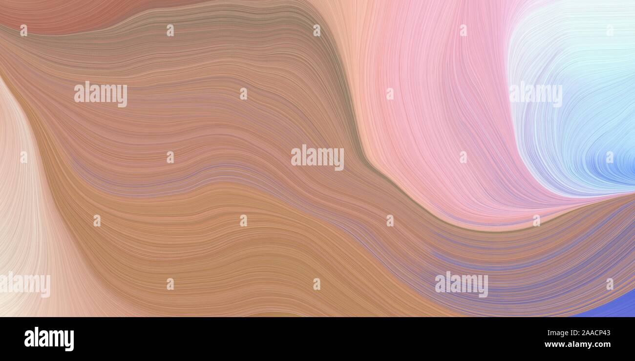 Smooth Swirl Waves Background Design With Rosy Brown Light Gray