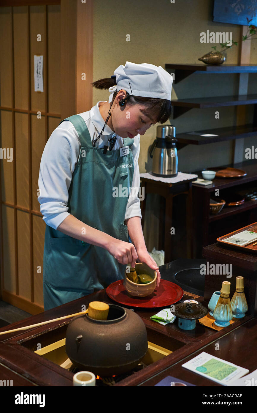 Japan, Honshu island, Kansai region, Kyoto, Ippodo, the oldest tea house of Kyoto, matcha tea