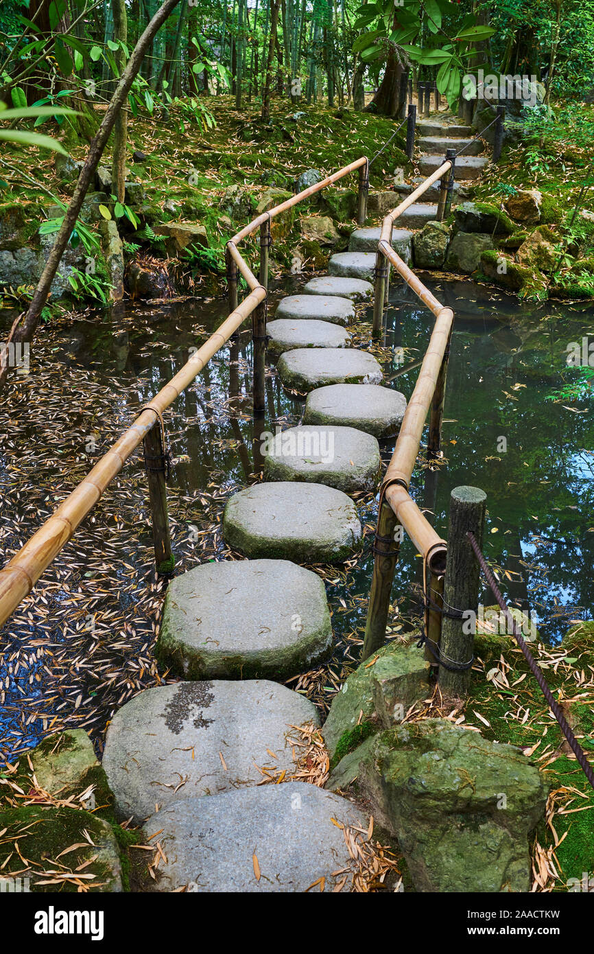 Japan, Honshu island, Kansai region, Kyoto, Tenju-an temple Stock Photo