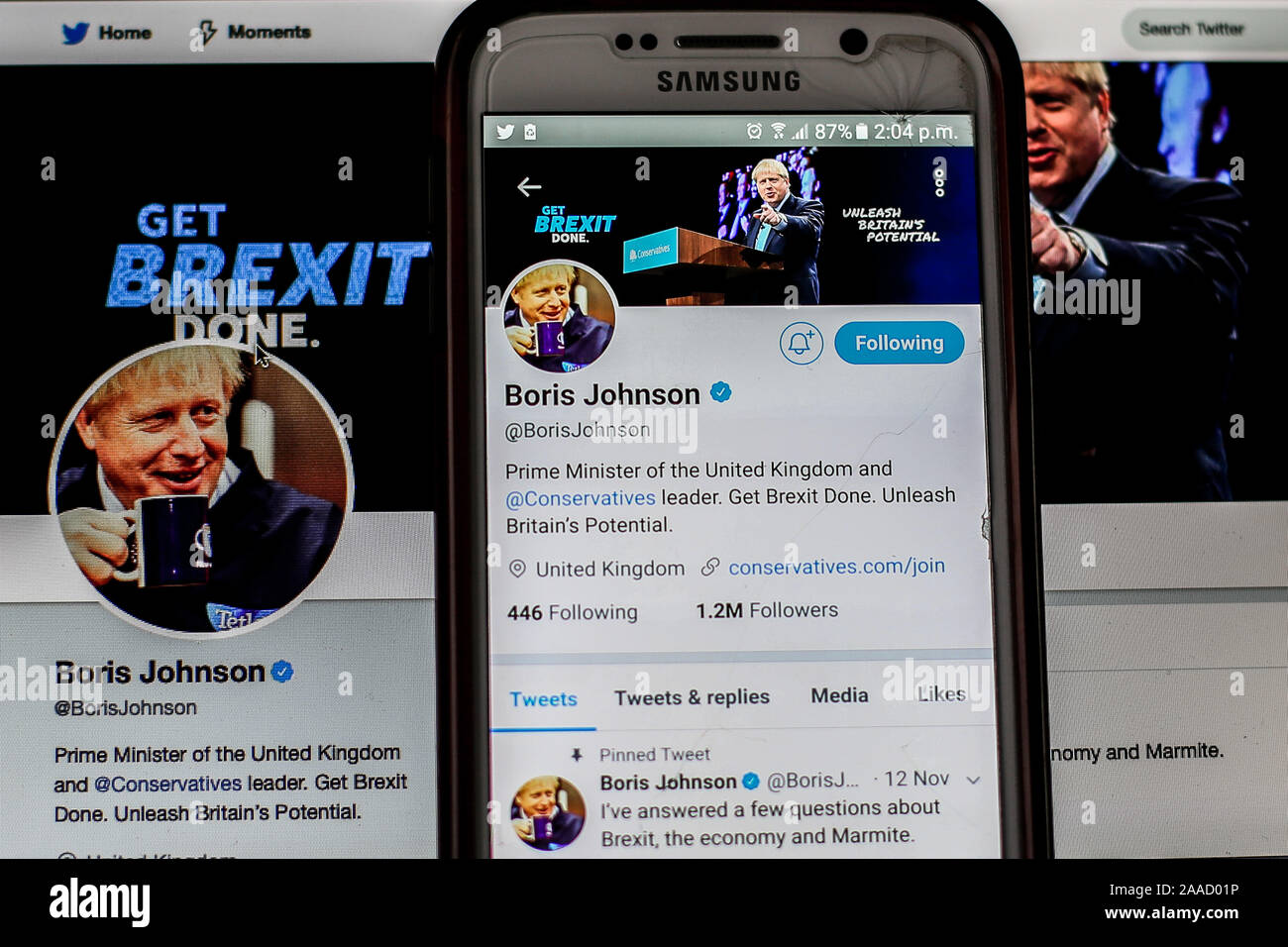 Boris Johnson Twitter High Resolution Stock Photography And Images Alamy