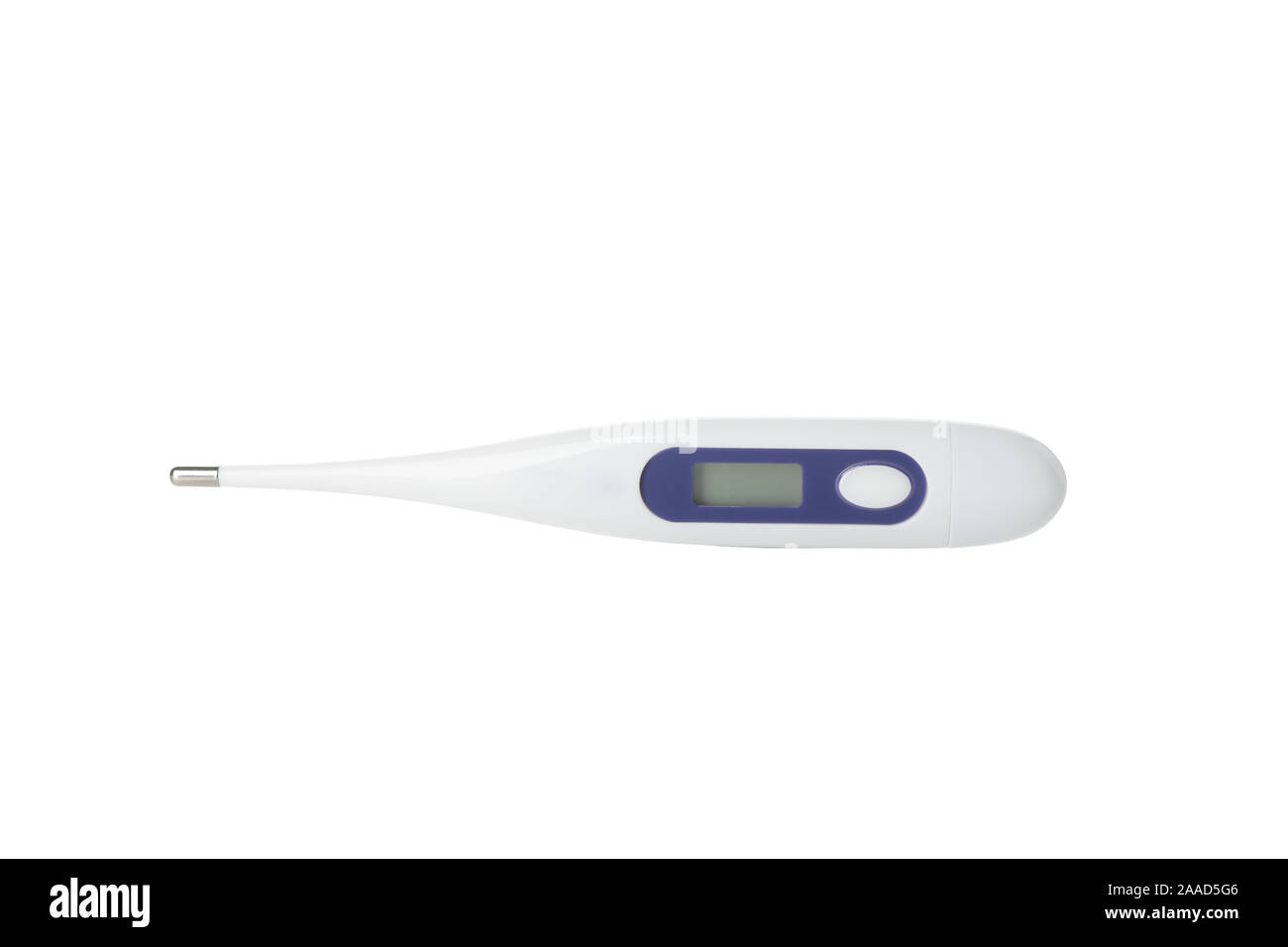 Electronic thermometer isolated on white background. Health care Stock