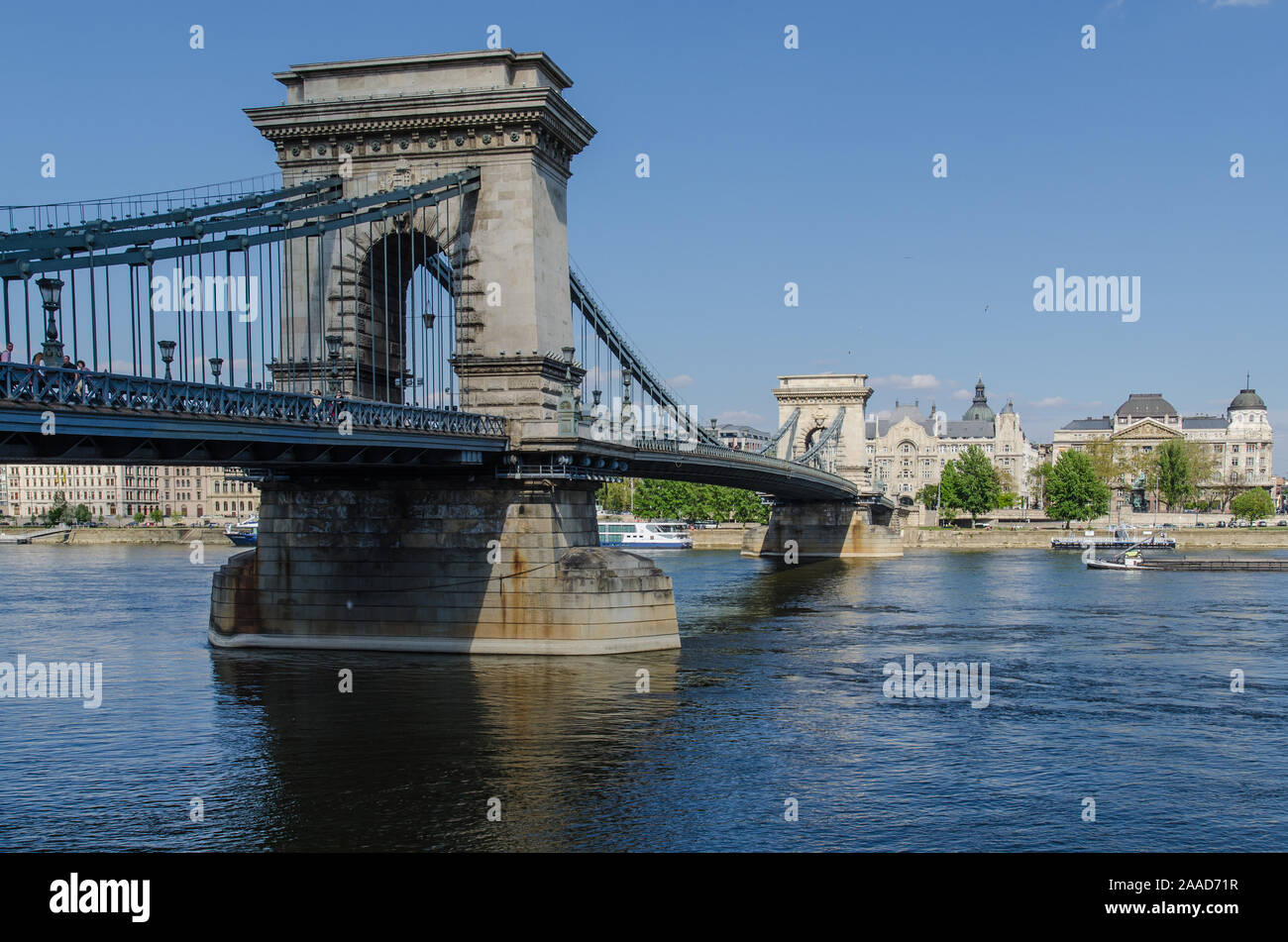 Budapest, Die Kettenbrücke, Ungarn Stock Photo