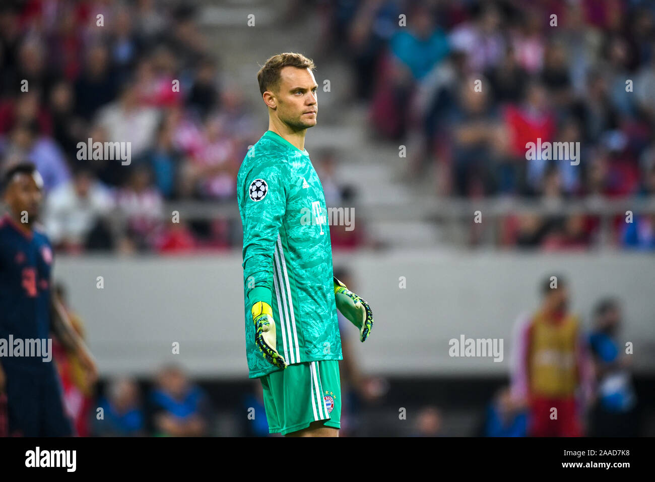 Piraeus, Greece - October 22, 2019: Goalkeeper of Bayern Manuel Neuer in  action during the UEFA Champions League game between Olympiacos vs Bayern  at Stock Photo - Alamy