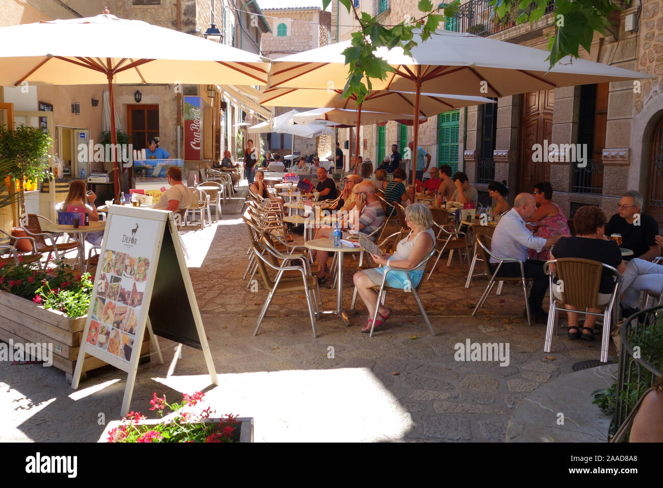 Fornalutx town centre, Mallorca, Spain Stock Photo