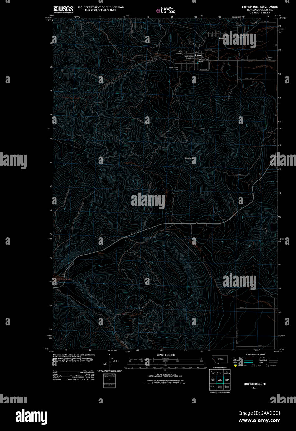 Map of hot springs montana hires stock photography and images Alamy