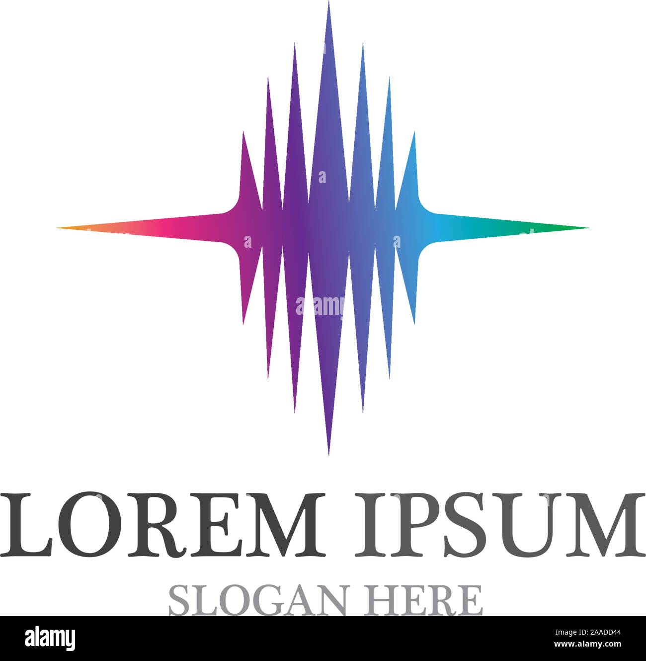 Sound waves vector illustration design template Stock Vector Image ...