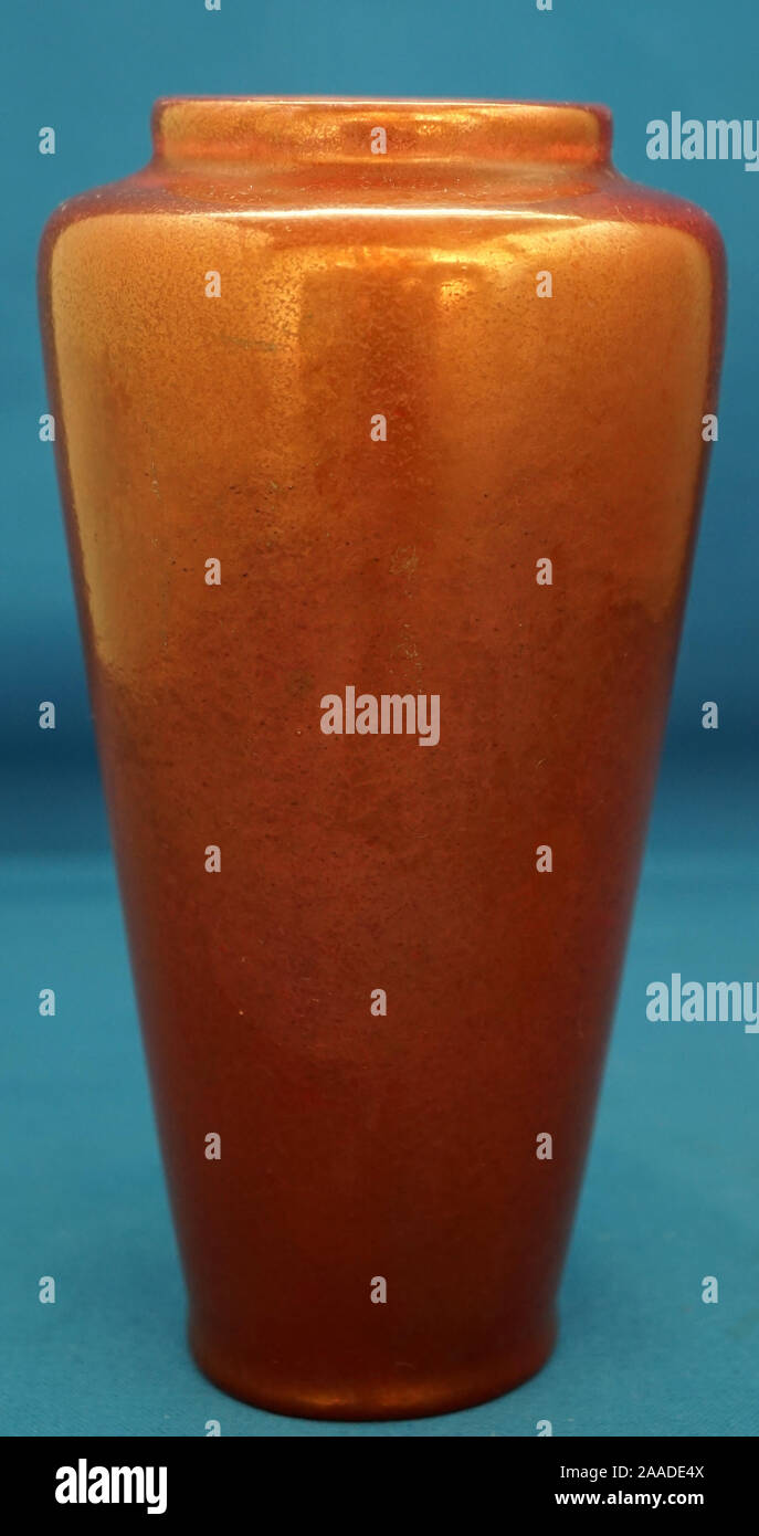 Antique Studio Pottery Copper Lustre Vase Stock Photo Alamy