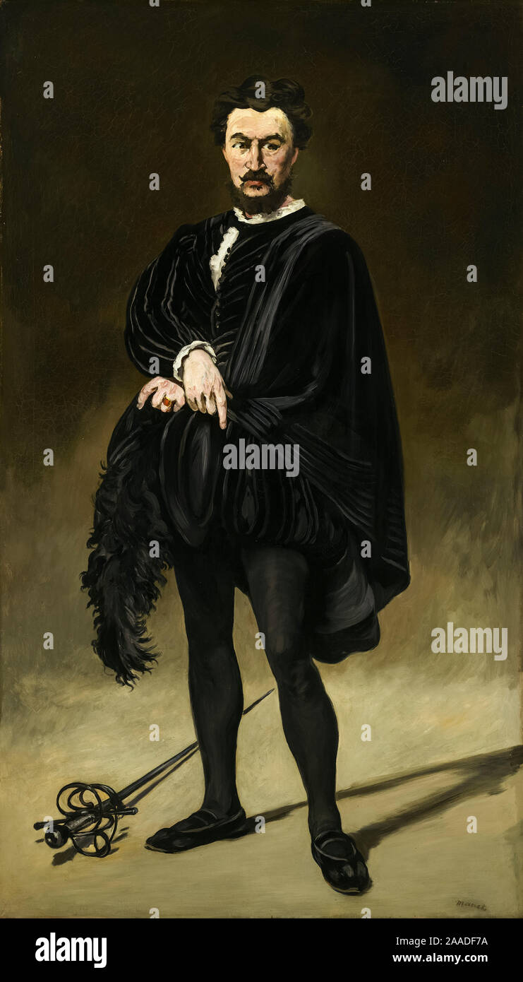 Edouard Manet, The Tragic Actor (Rouvière as Hamlet), painting, 1866 Stock Photo
