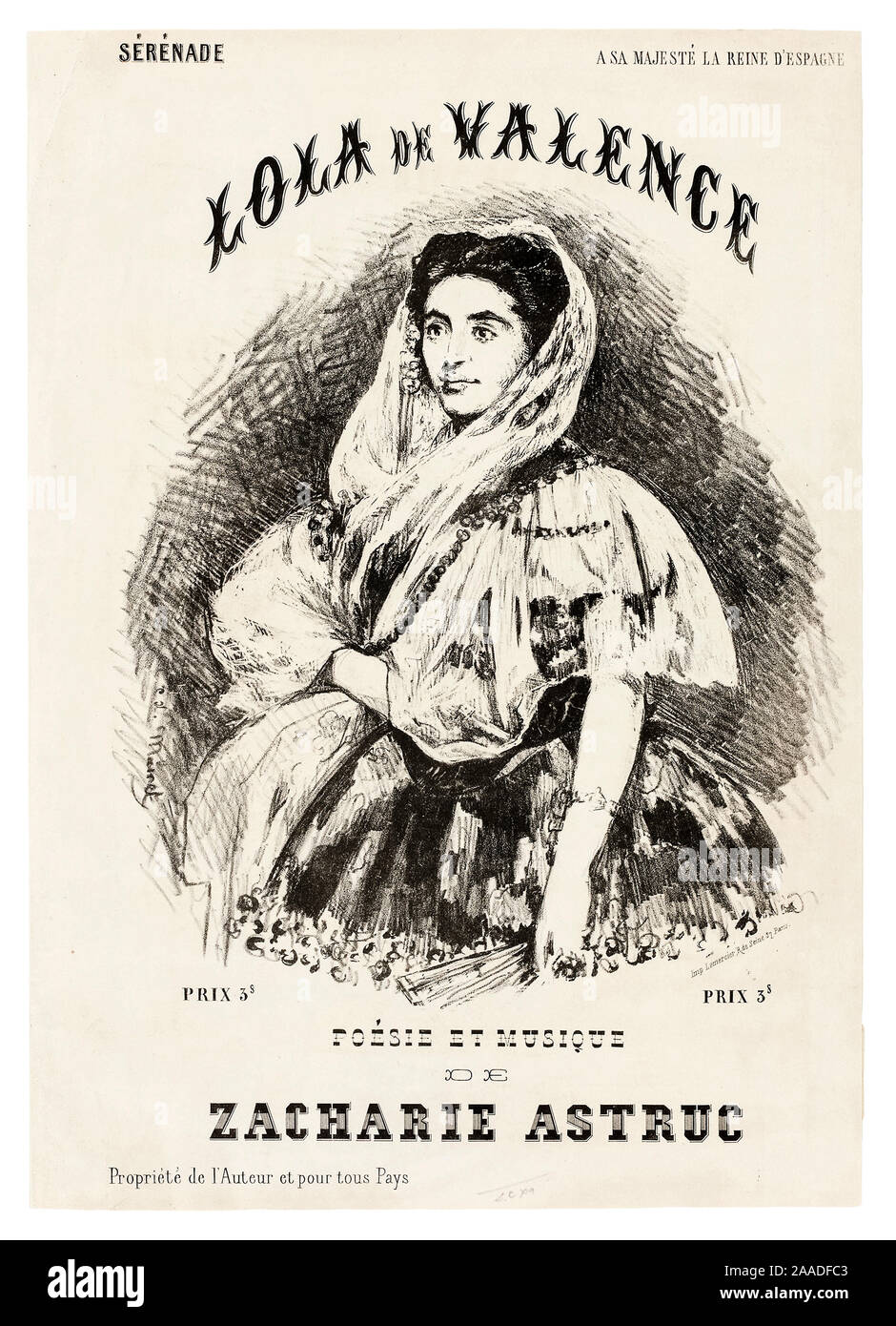 Edouard Manet, Lola de Valence, poster, 1863 Stock Photo