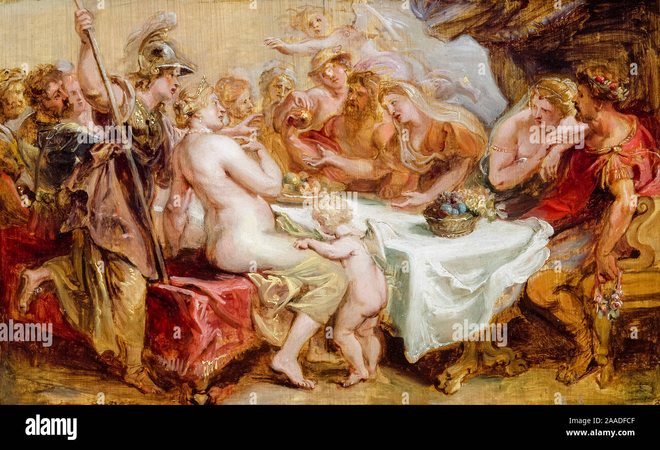 Peter Paul Rubens, The Wedding of Peleus and Thetis, painting, 1636 Stock Photo